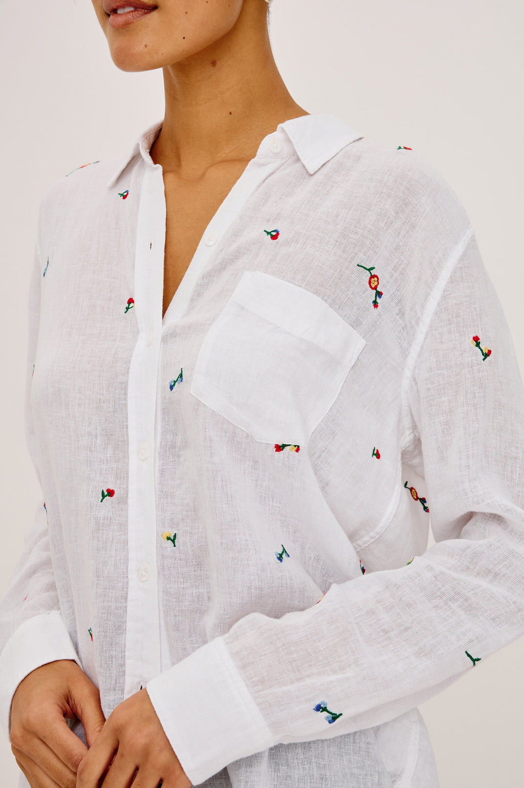 Charli Shirt - Wildflower Embroidery