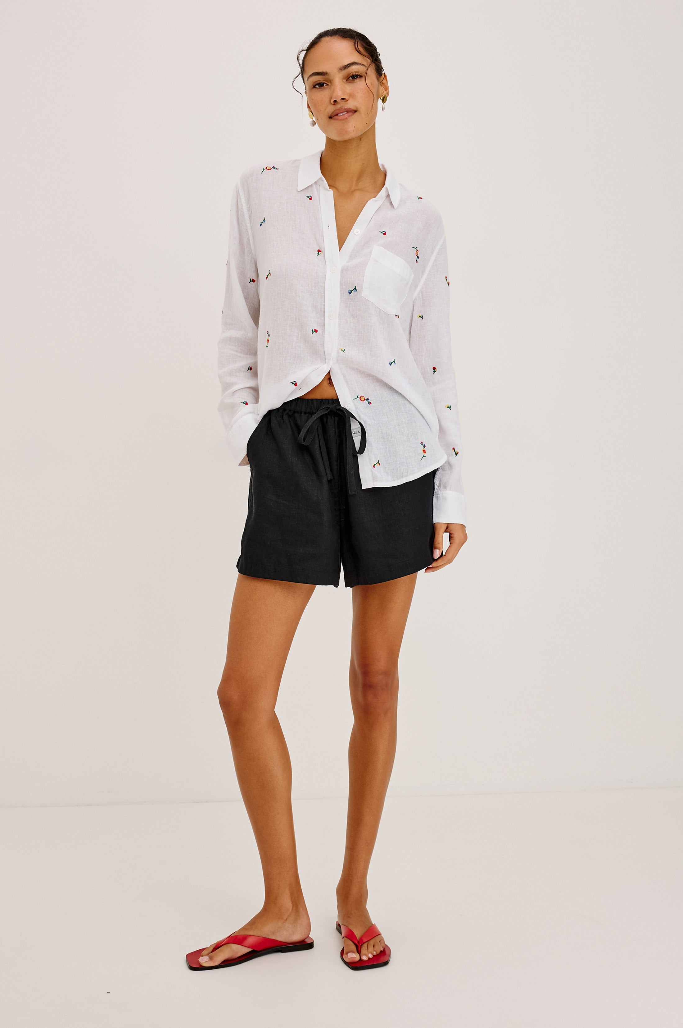 Charli Shirt - Wildflower Embroidery