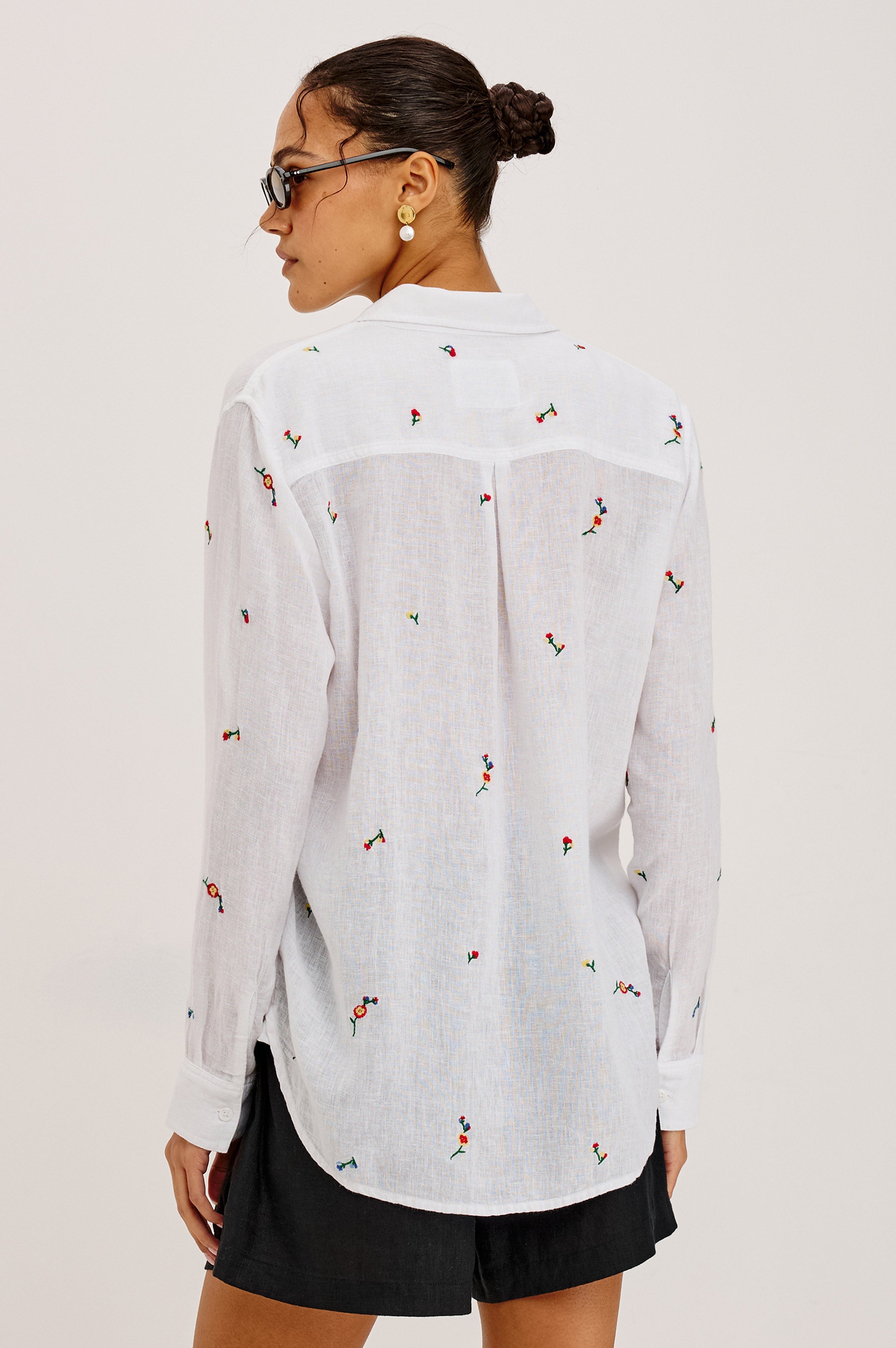 Charli Shirt - Wildflower Embroidery