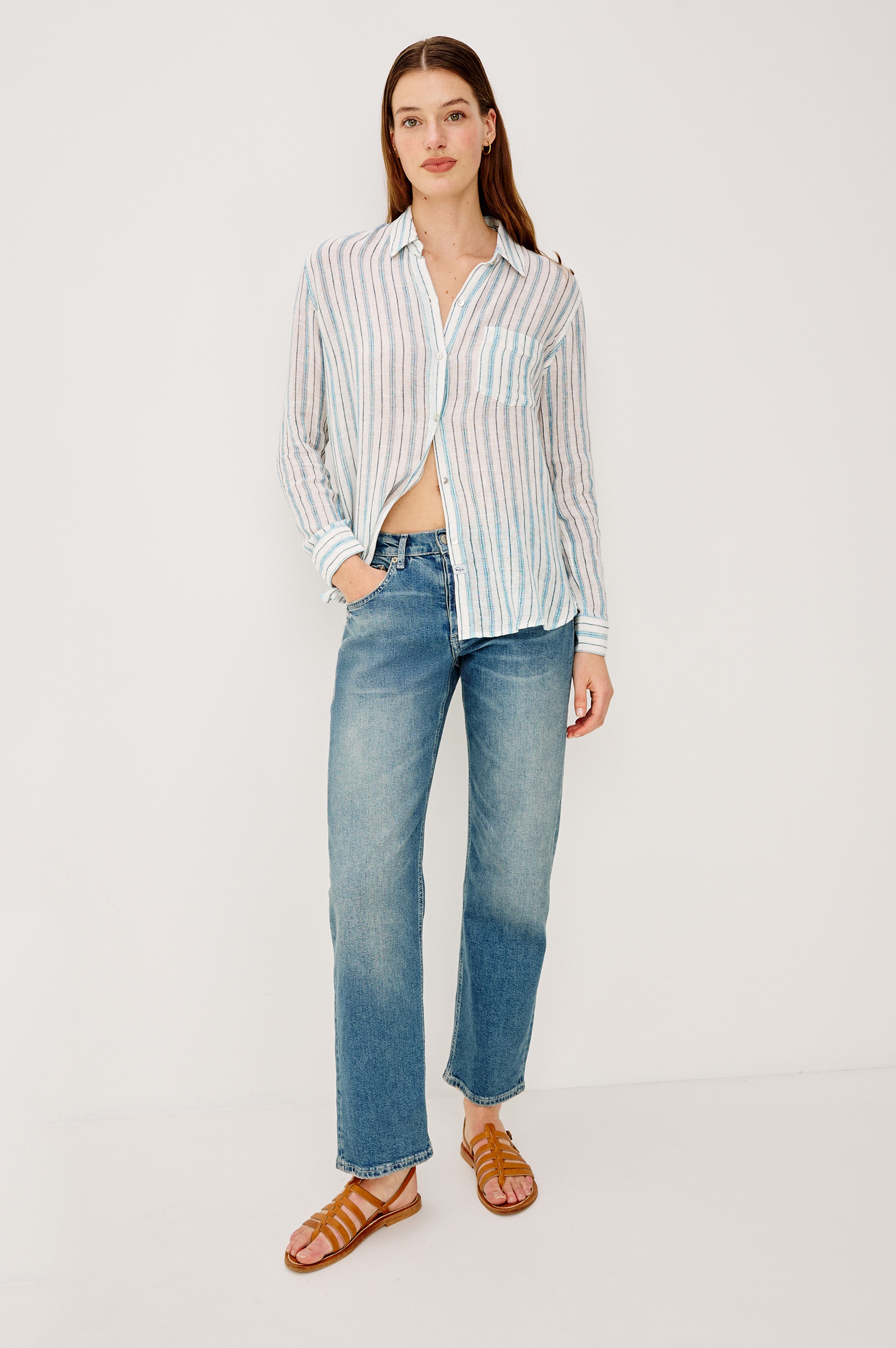 Charli Shirt - Windward Stripe