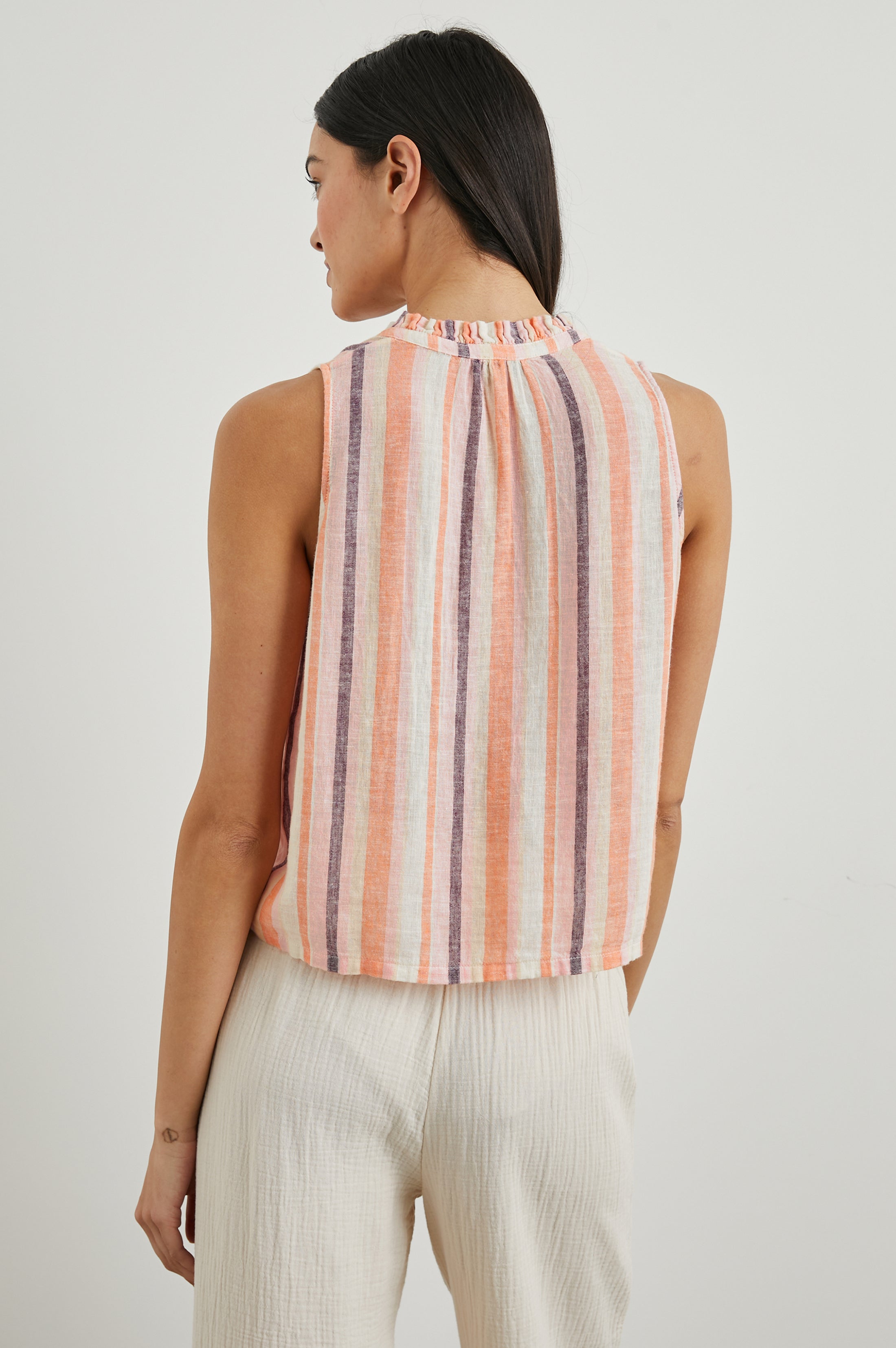 Christy Top - Papaya Stripe
