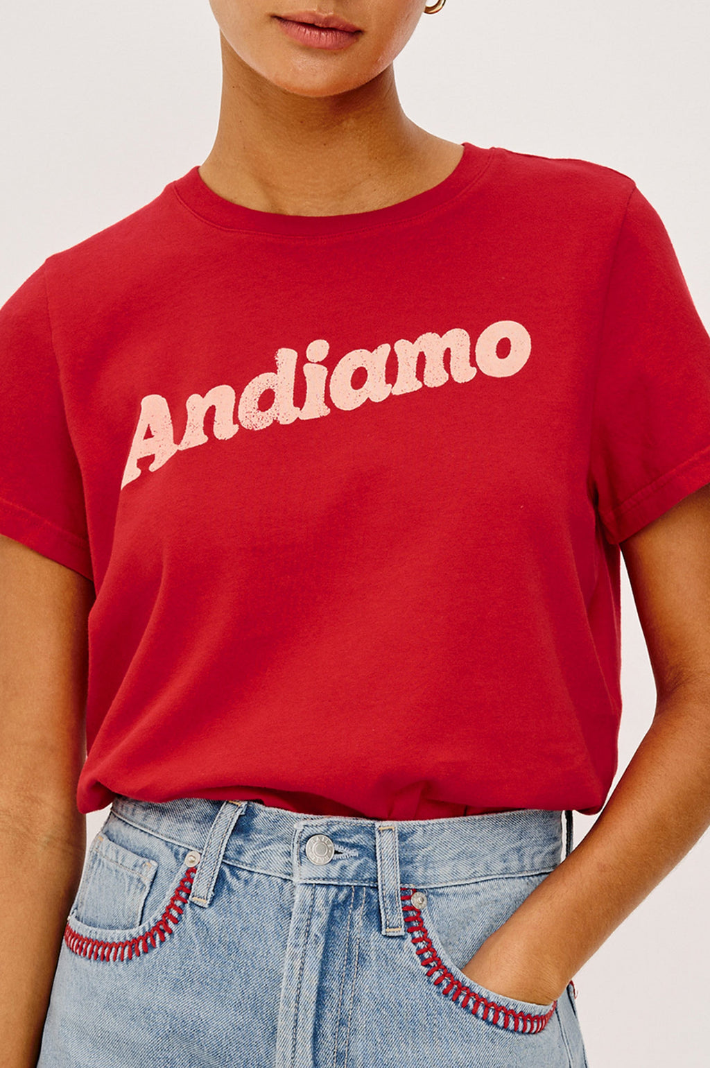 Rails X Giadzy The Classic Crew T-Shirt - Andiamo Tomato
