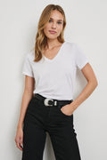 Classic V Neck T-Shirt - White