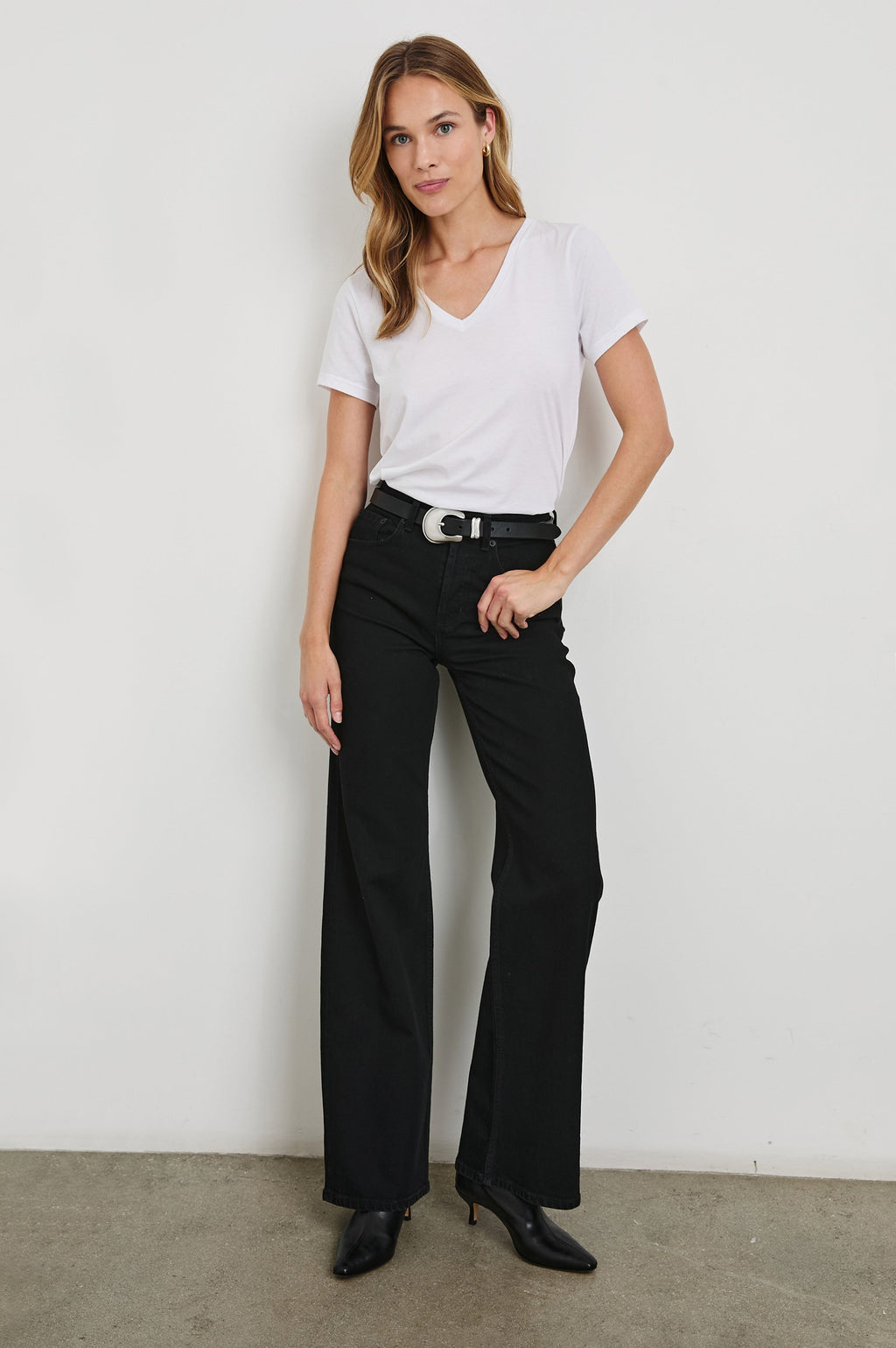 Classic V Neck T-Shirt - White