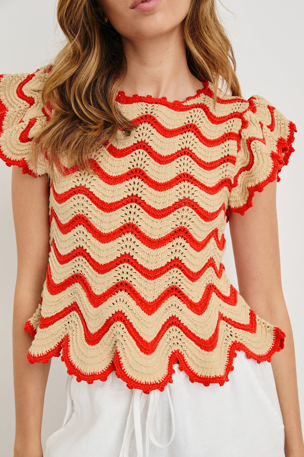 Coen Top - Cherry Oat Stripe
