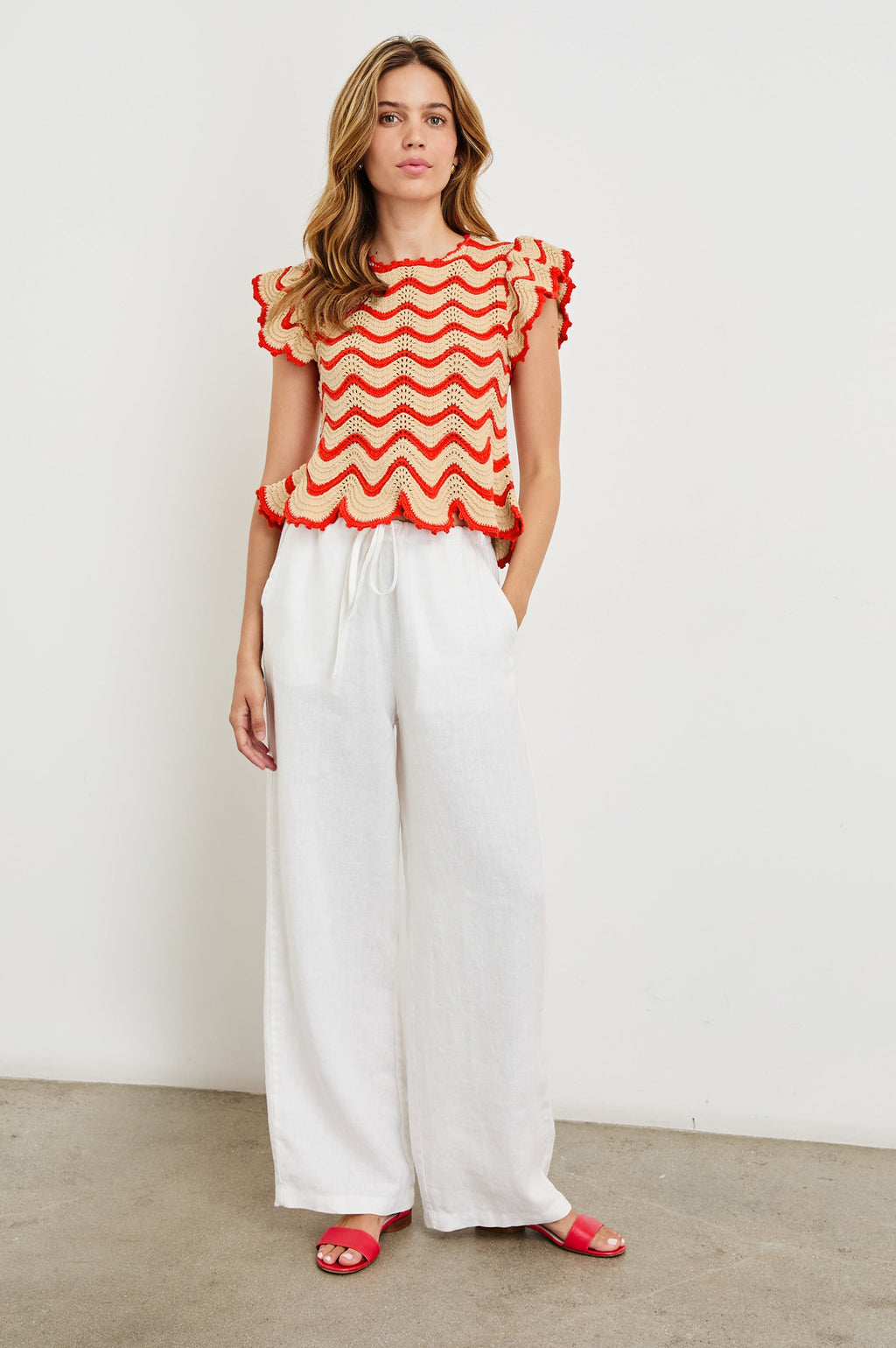 Coen Top - Cherry Oat Stripe