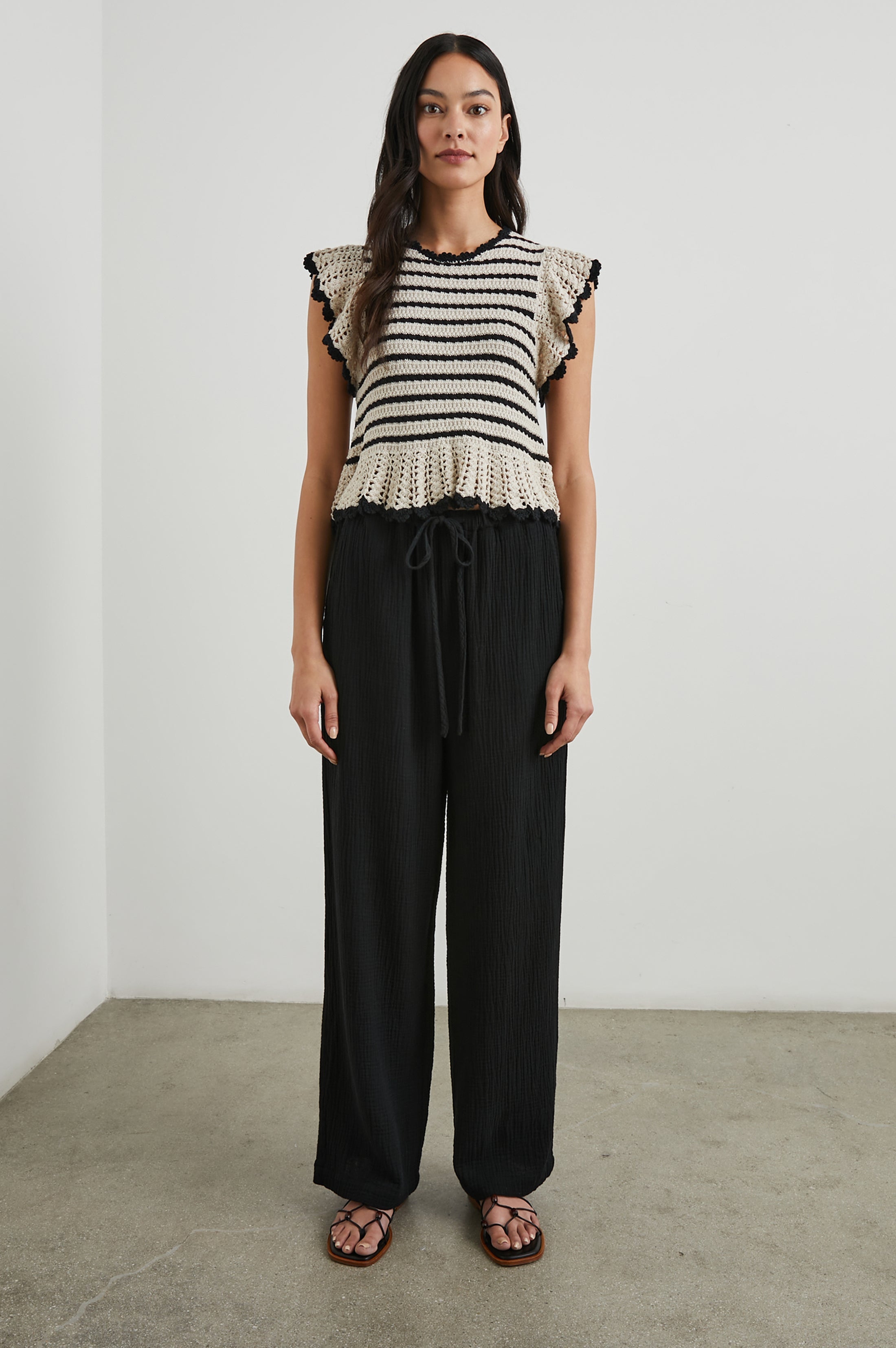 Coen Top - Oatmeal Black