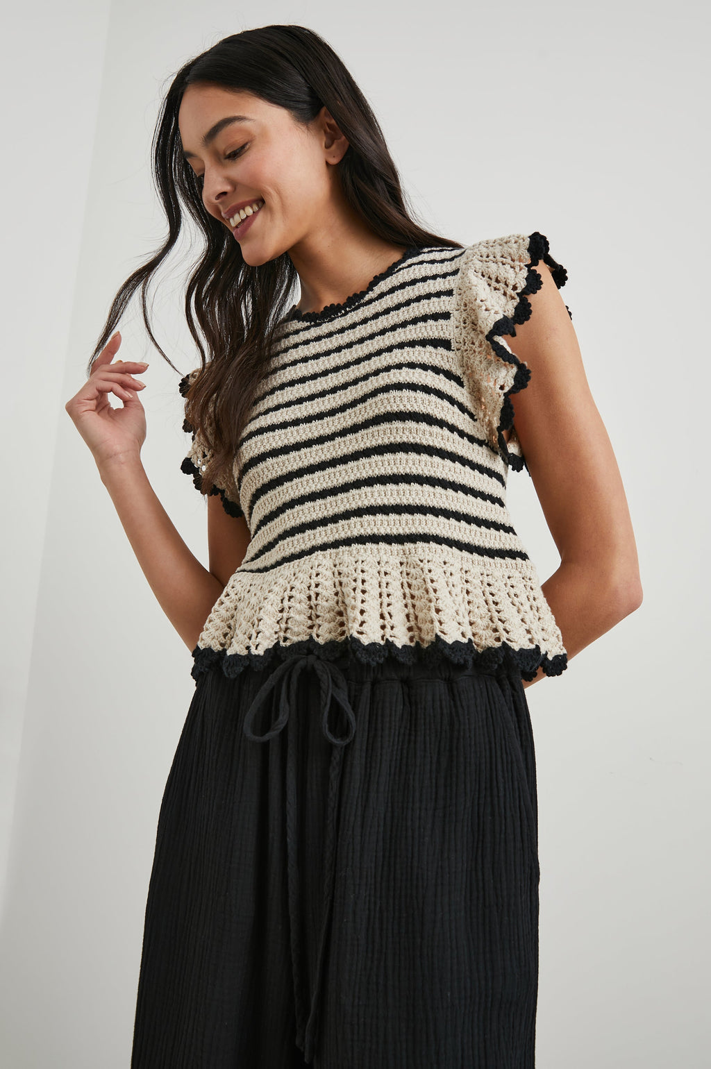 Coen Top - Oatmeal Black