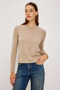 Cotton Cashmere Long Sleeve T-Shirt - Heather Oat