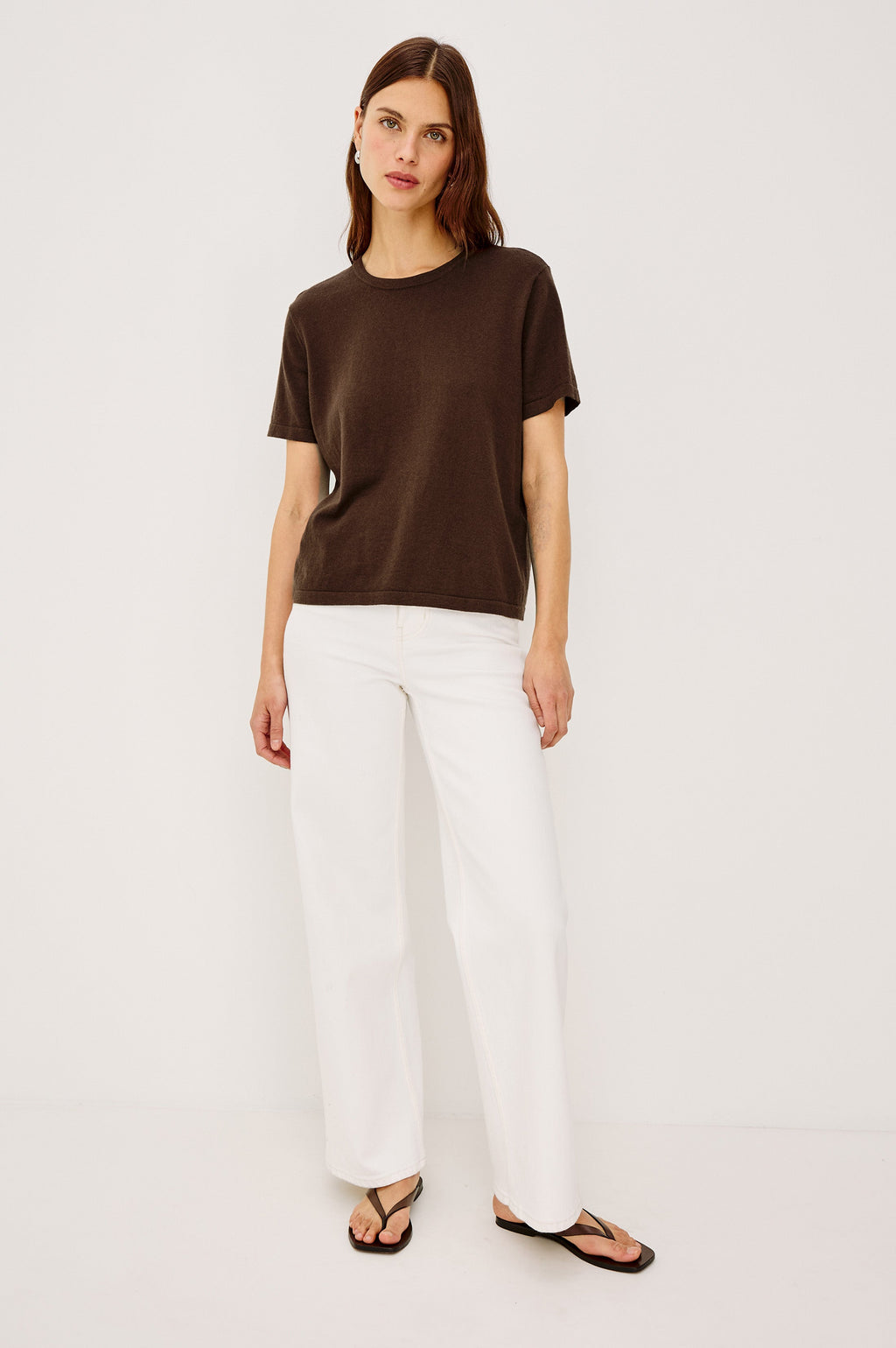 Cotton Cashmere T-Shirt - Espresso