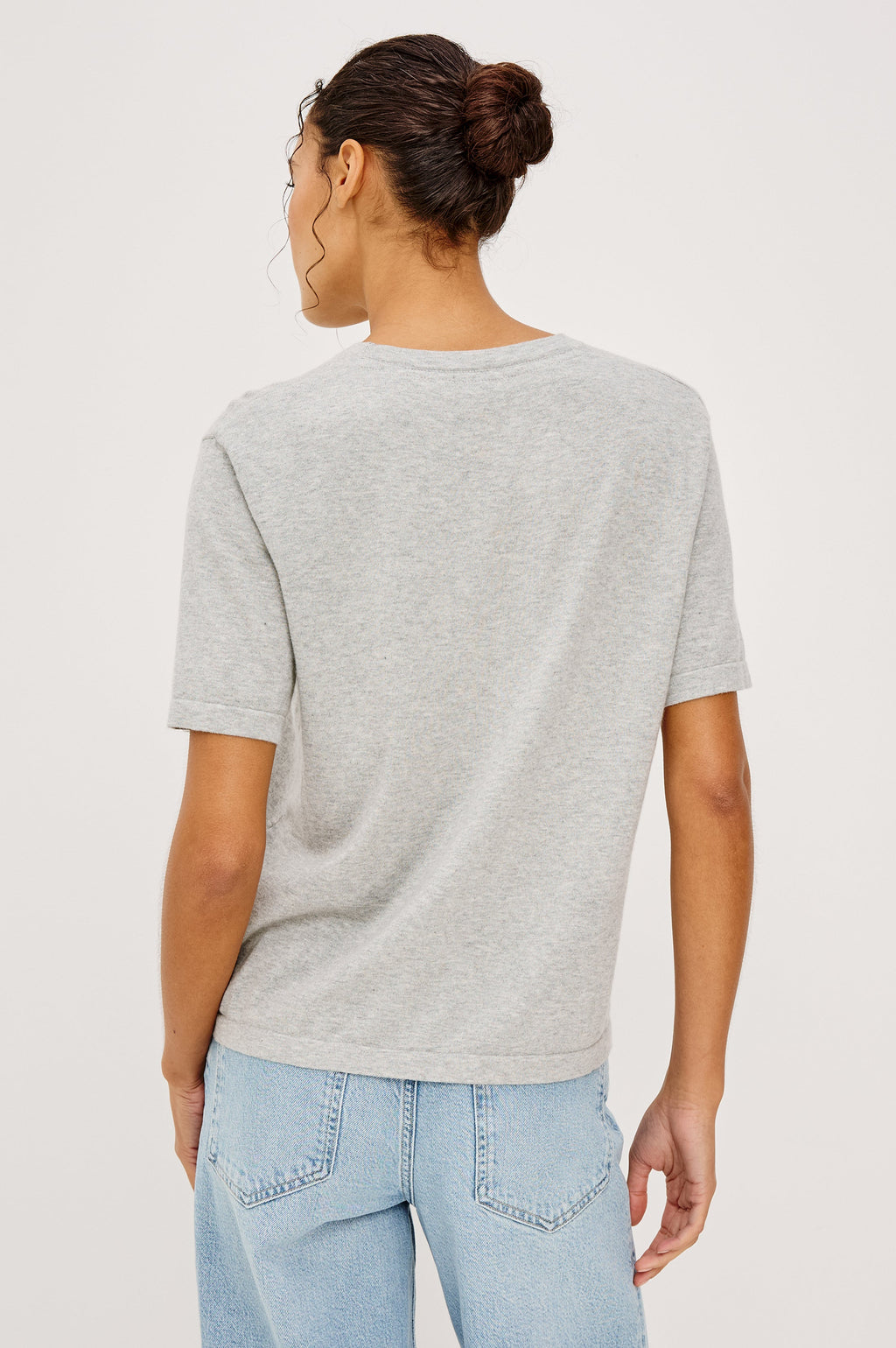 Cotton Cashmere T-Shirt - Heather Grey
