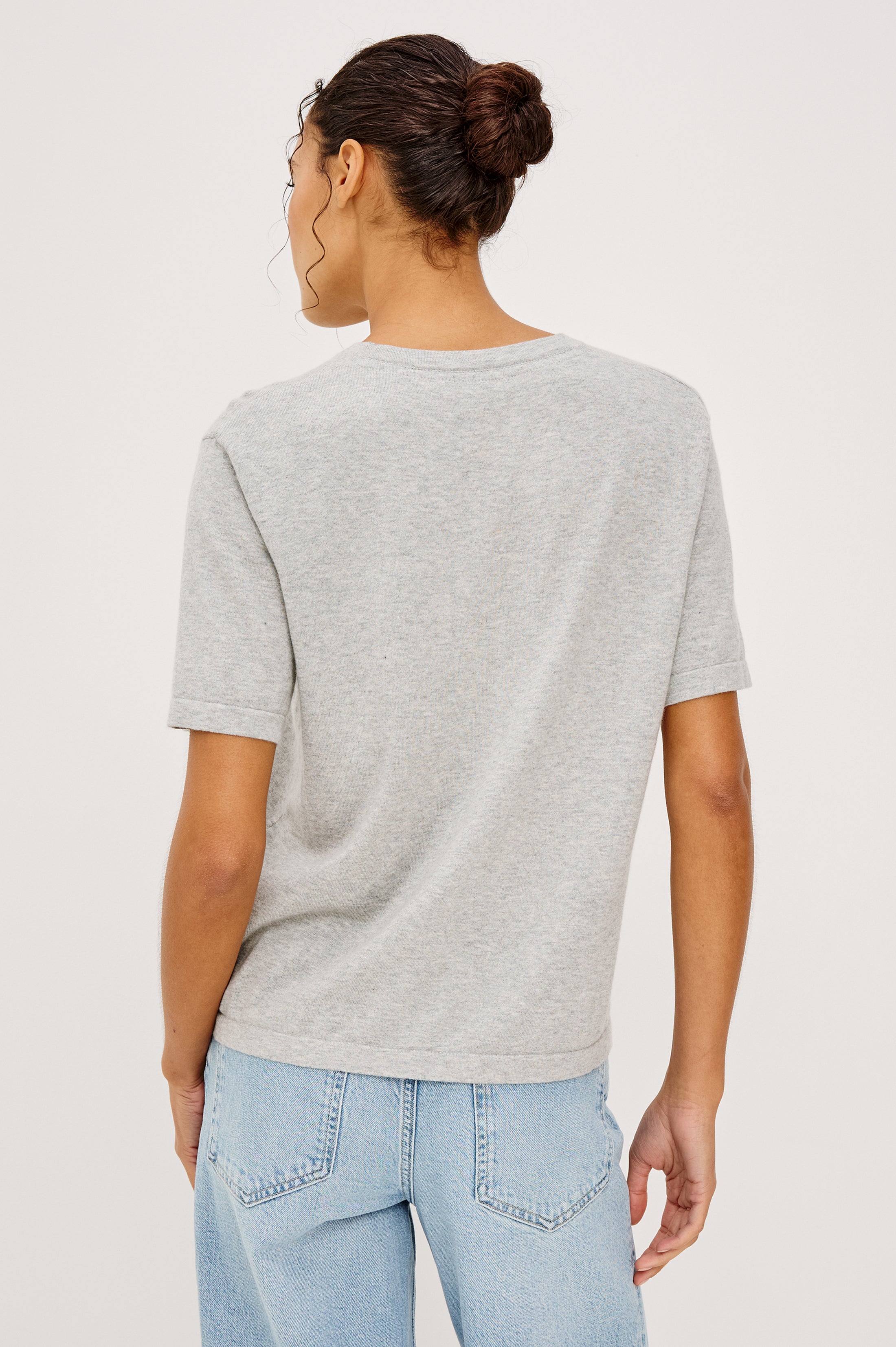 Cotton Cashmere T-Shirt - Heather Grey