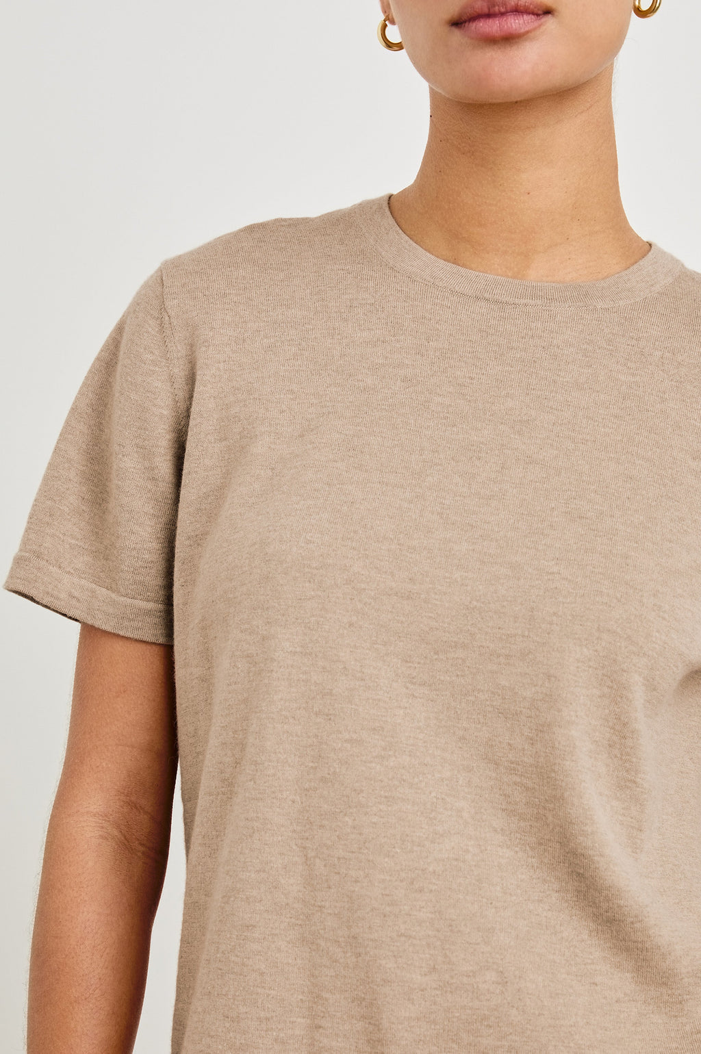Cotton Cashmere T-Shirt - Heather Oat