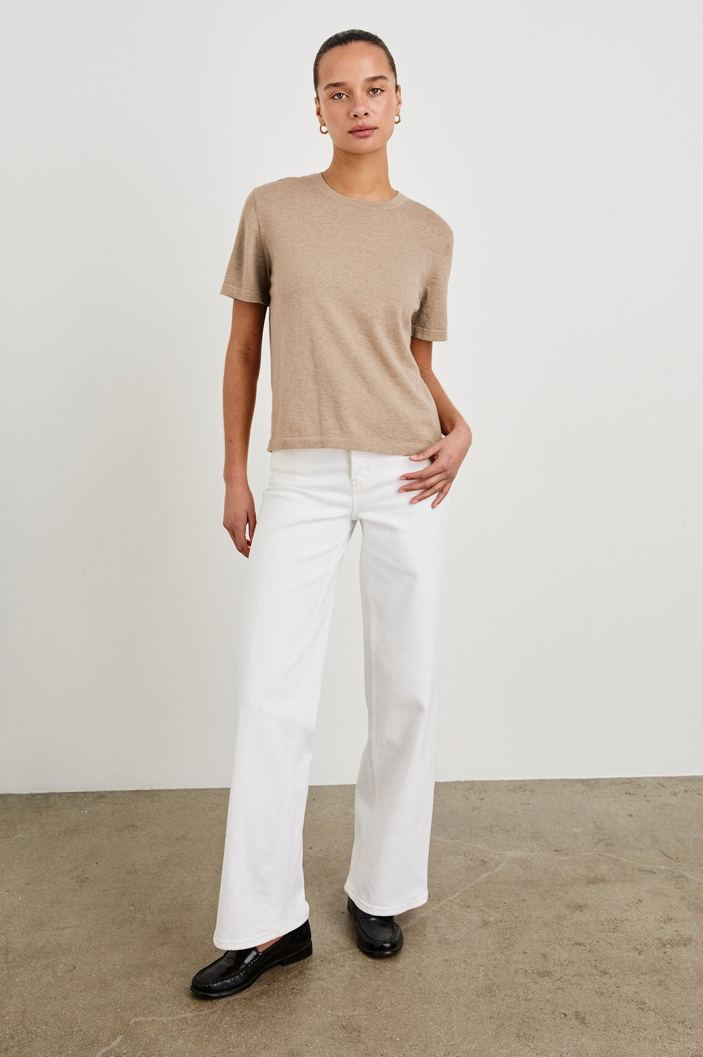 Cotton Cashmere T-Shirt - Heather Oat