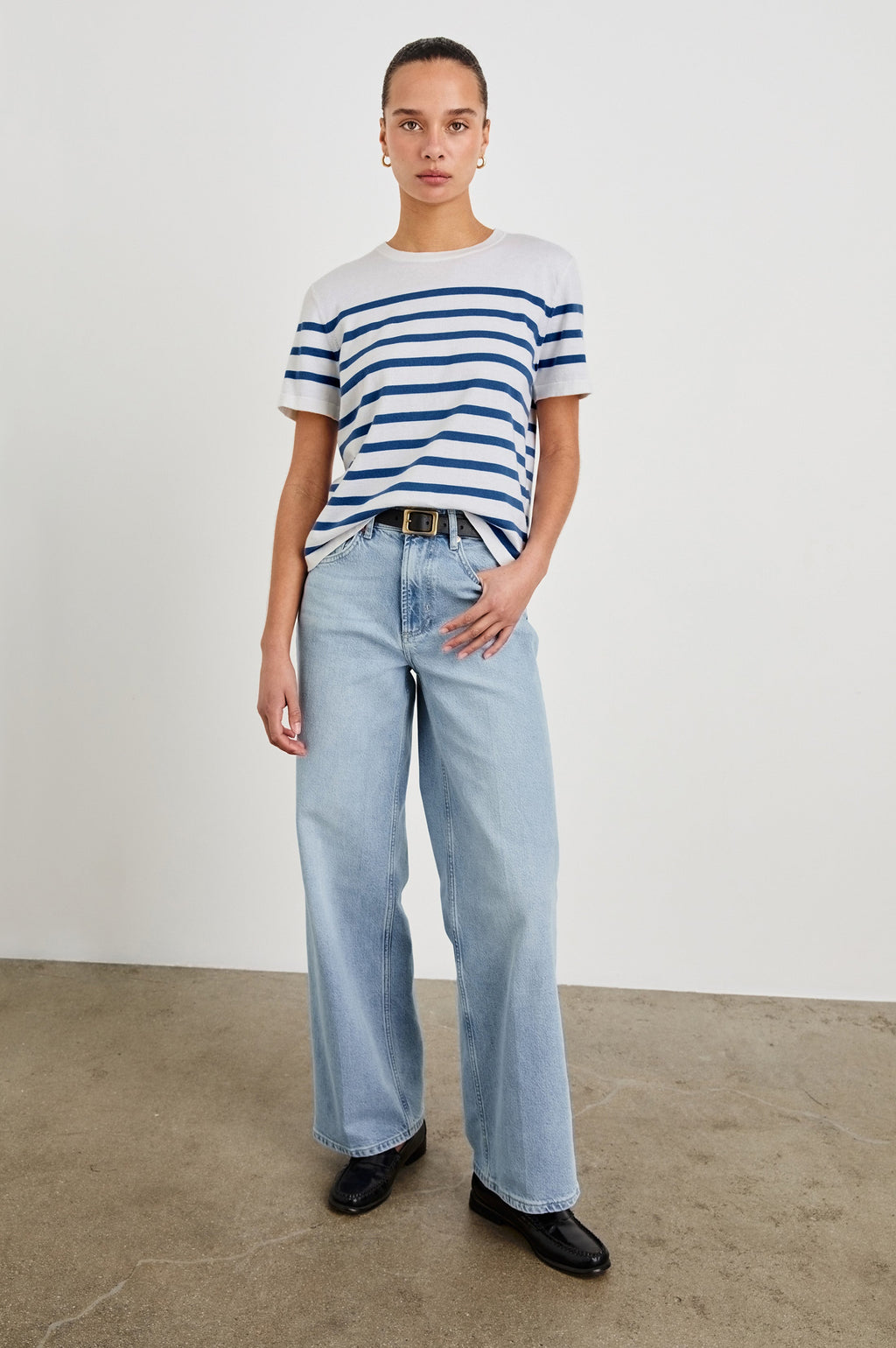 Cotton Cashmere T-Shirt - Sailor Stripe