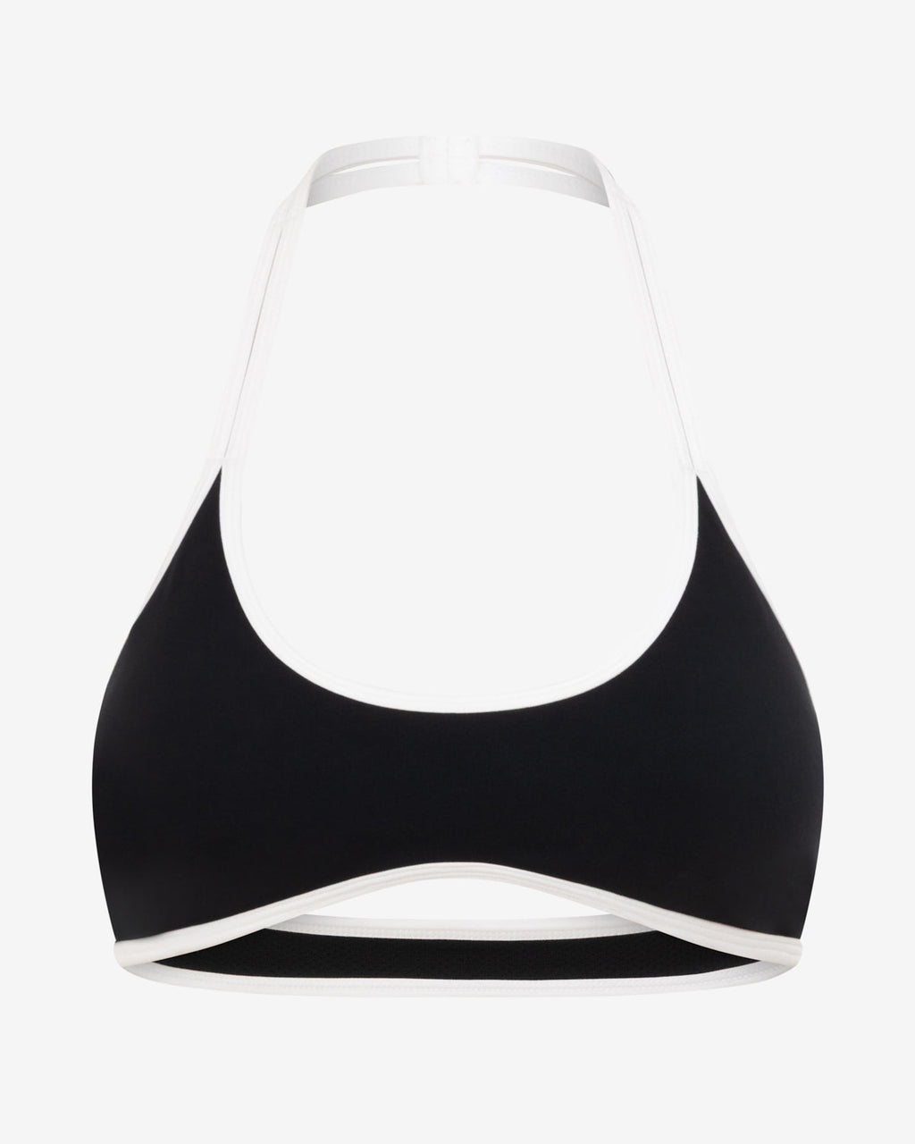 Serenity Halter Crop | Black Two Tone
