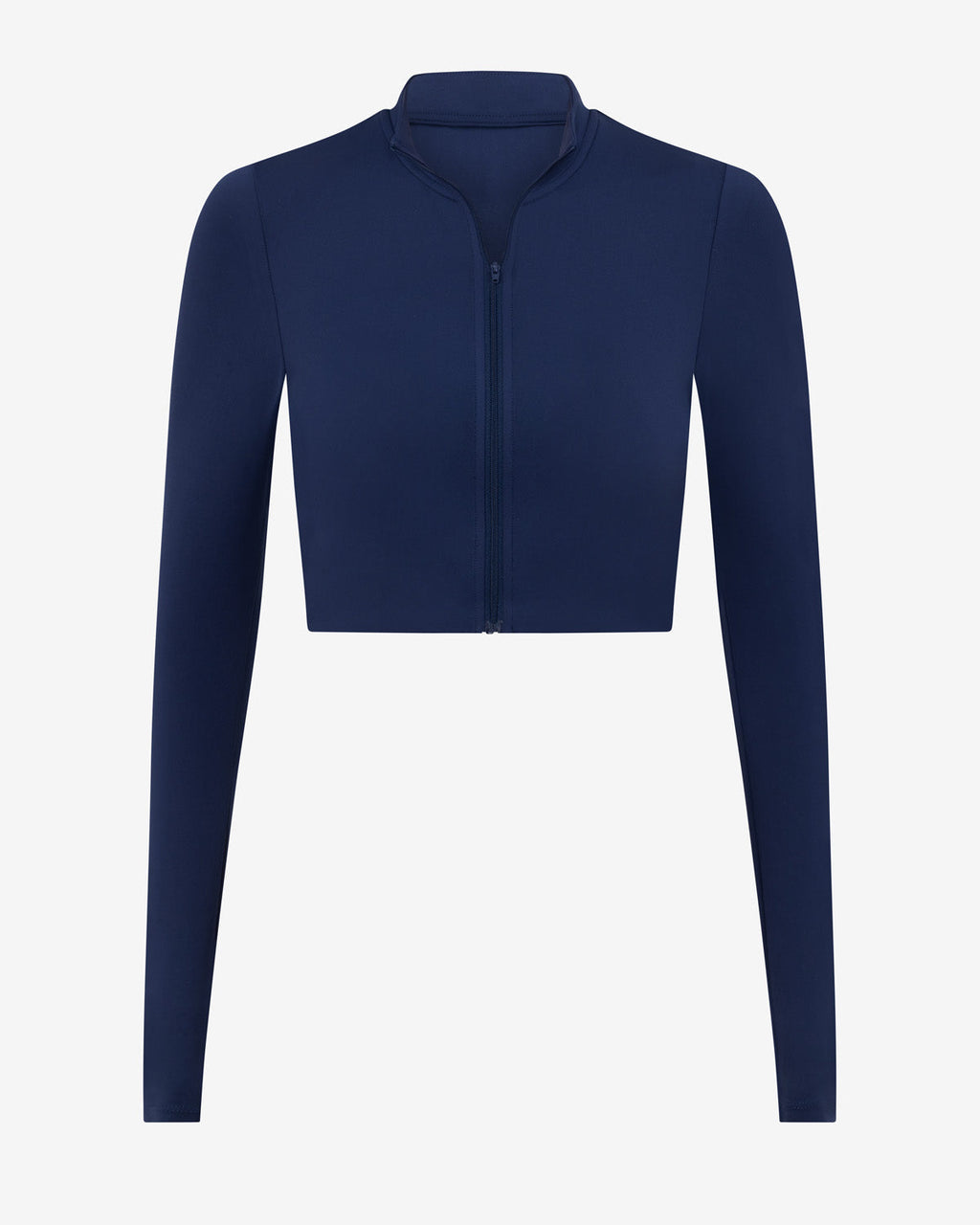 Serenity Cropped Zip Jacket | Navy