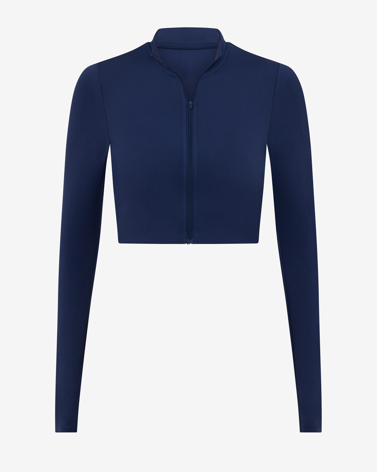 Serenity Cropped Zip Jacket | Navy