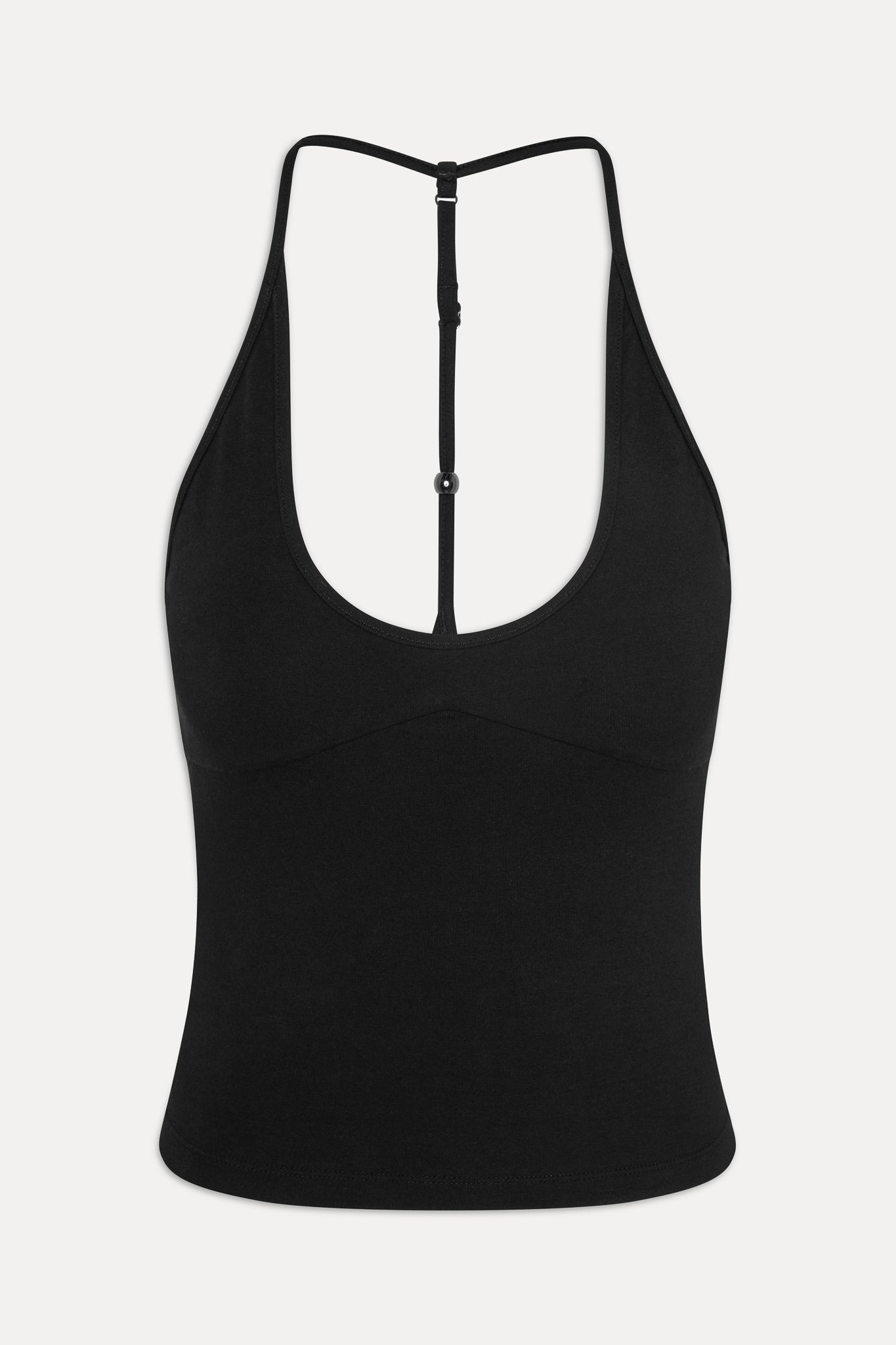 x JENNIE Chantal Cotton Halter Top - Black