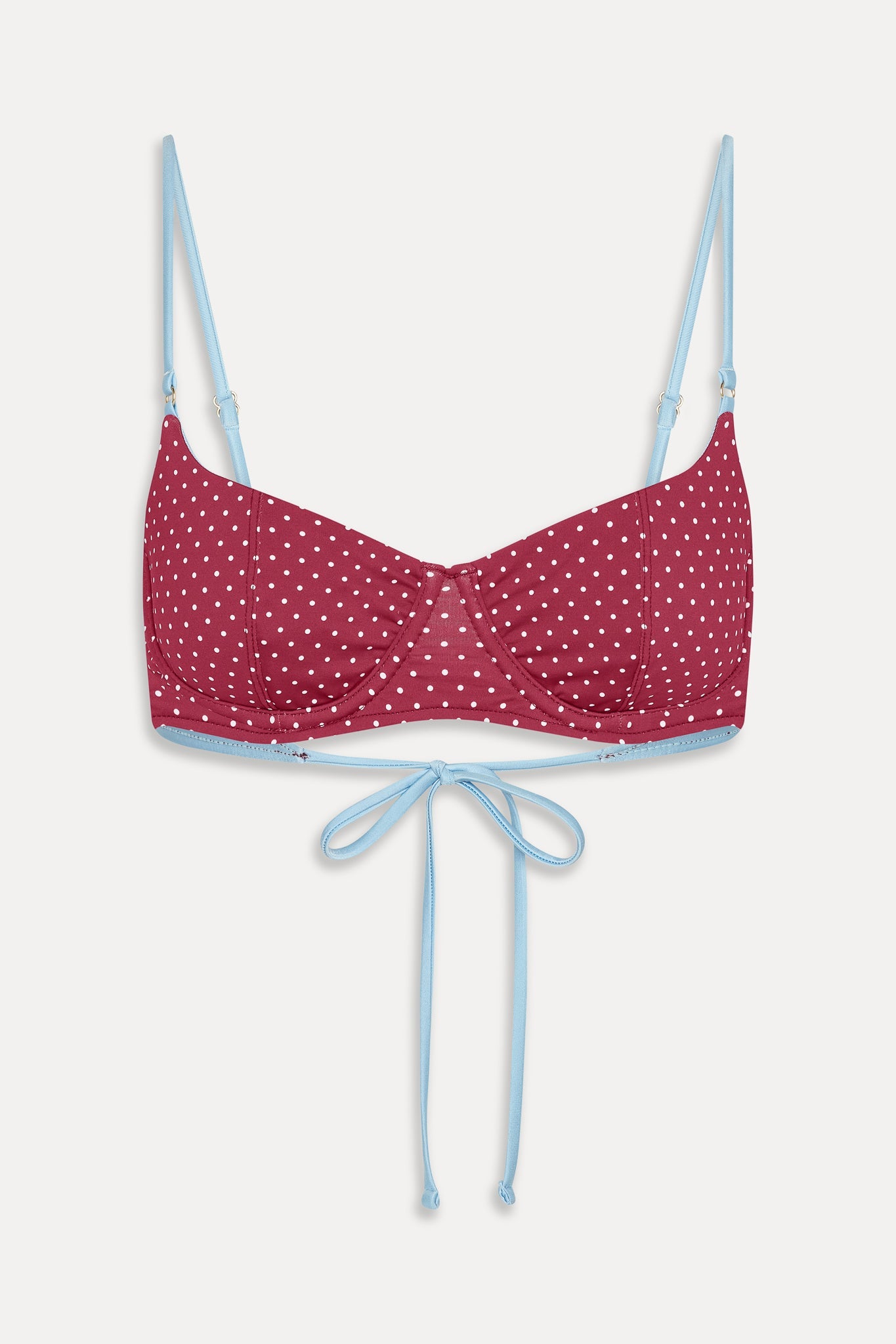 Cola Polka Dot Bikini Top - Tuscany