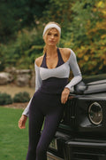 Colorblock One-Piece Long Sleeve Top