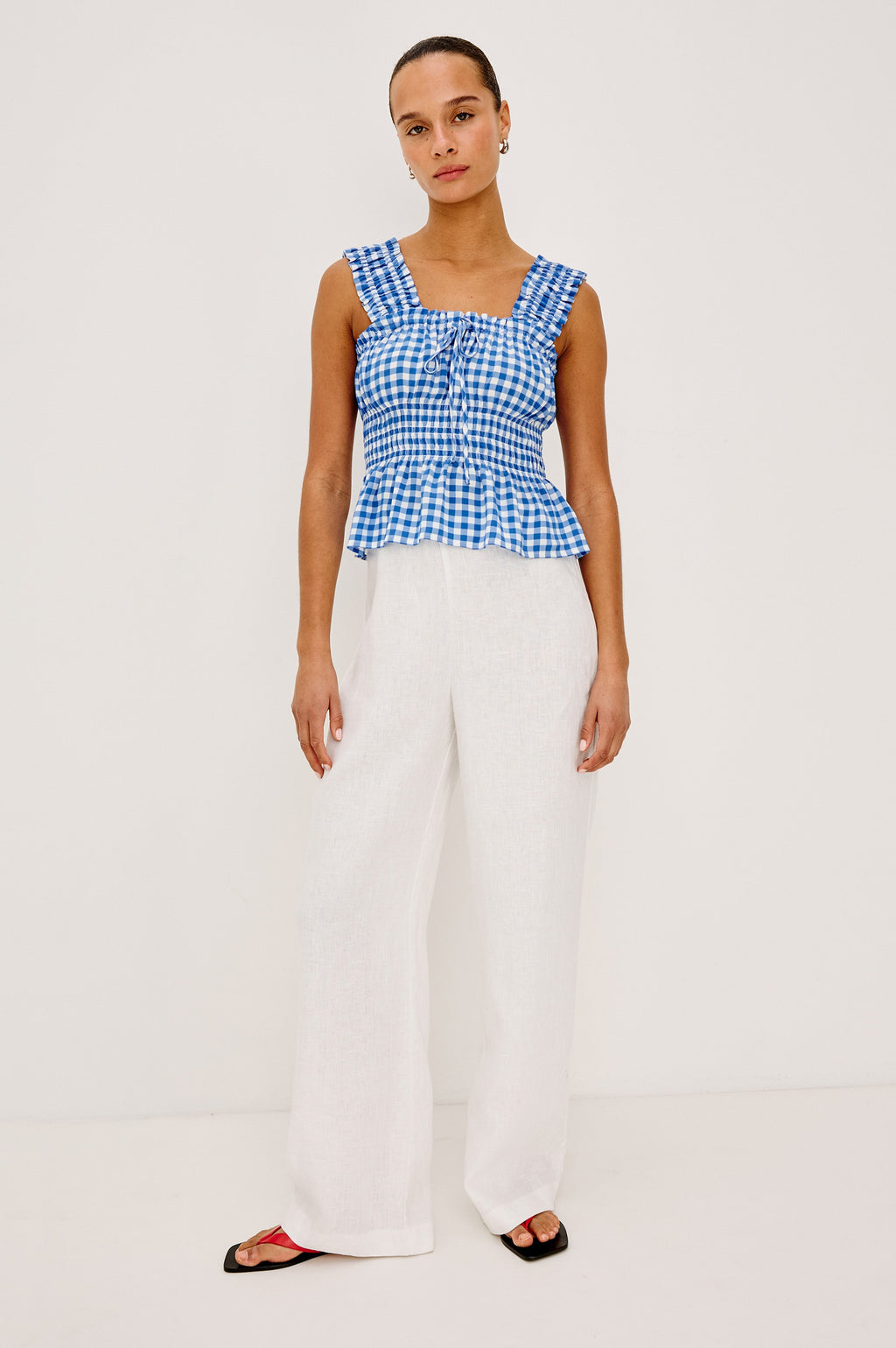 Rails X Giadzy Donna Top - Azure Gingham