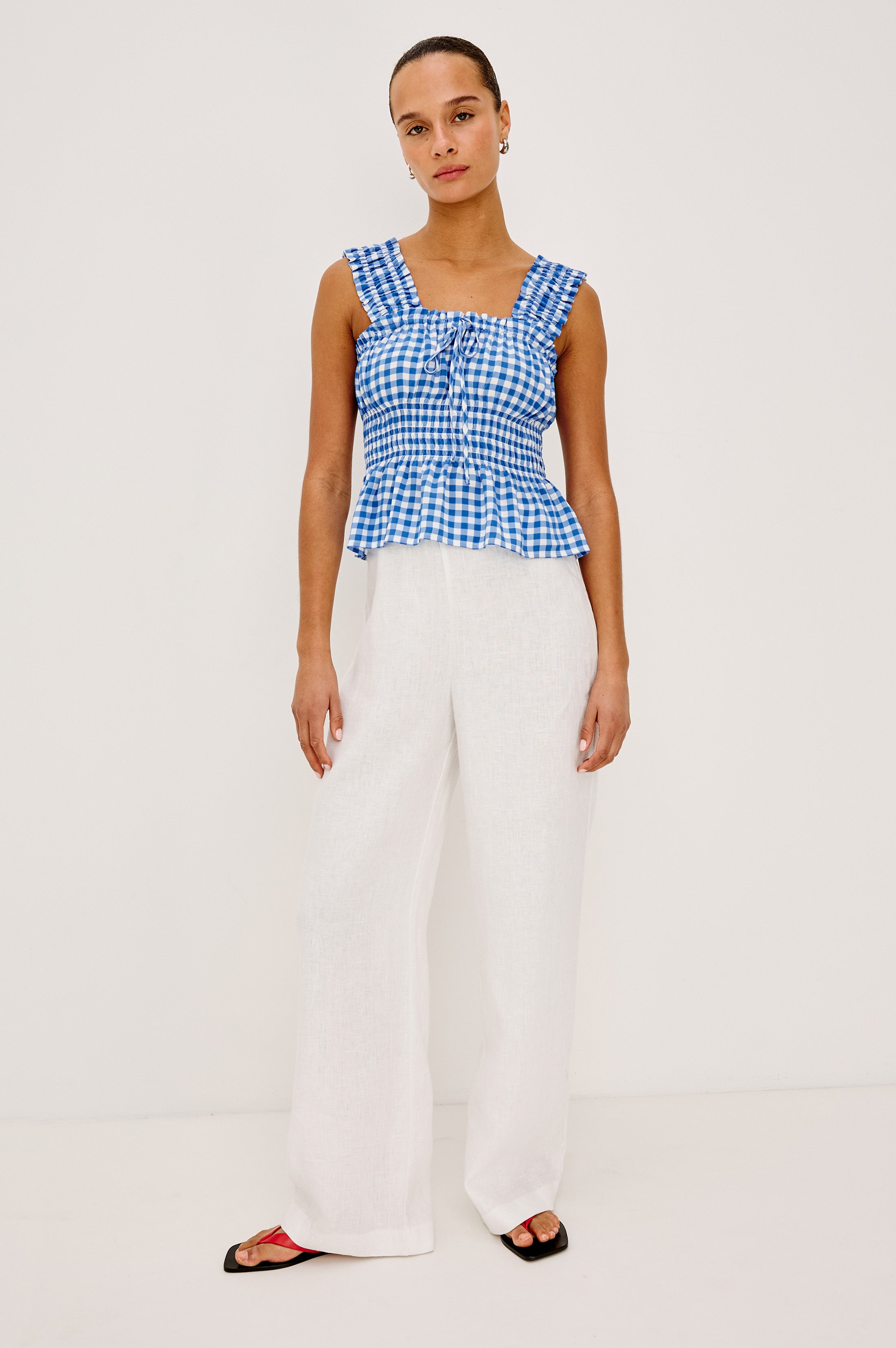 Rails X Giadzy Donna Top - Azure Gingham