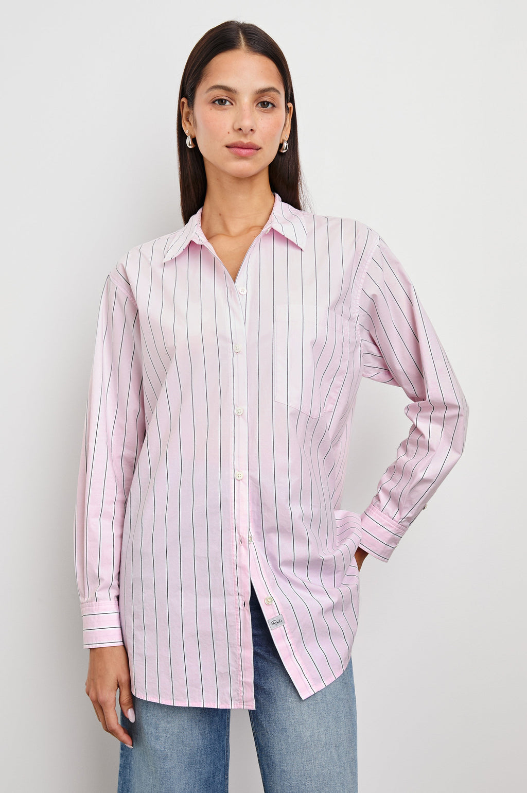 Elsa Shirt - Cherry Blossom Stripe