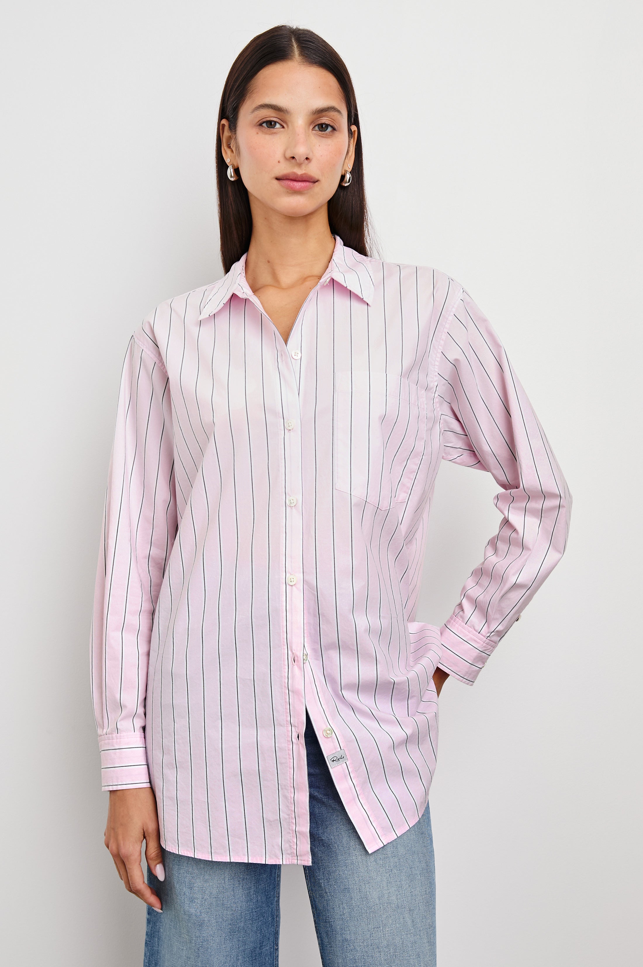 Elsa Shirt - Cherry Blossom Stripe