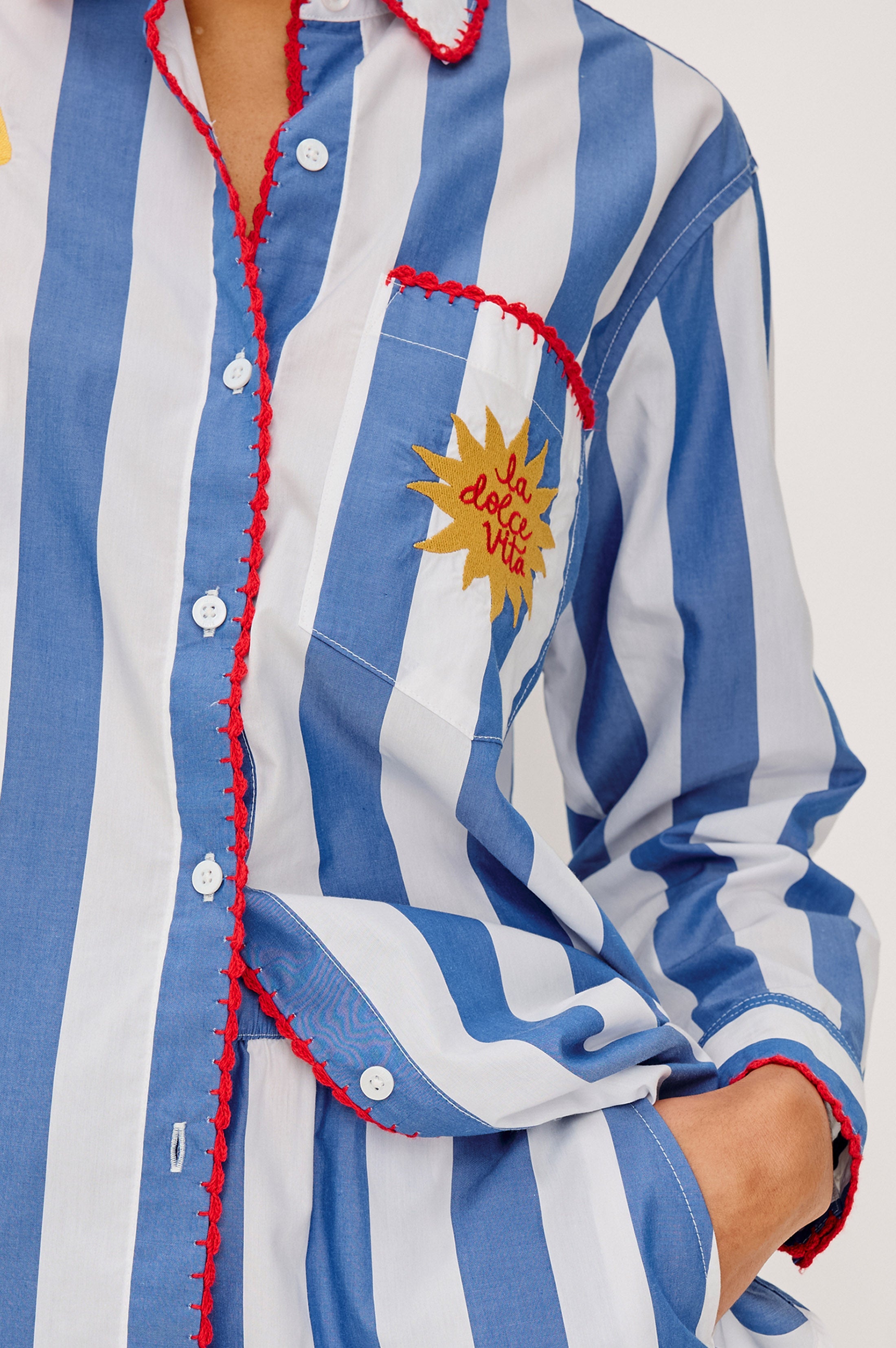 Rails X Giadzy Elsa Shirt - Dolce Vita Embroidery