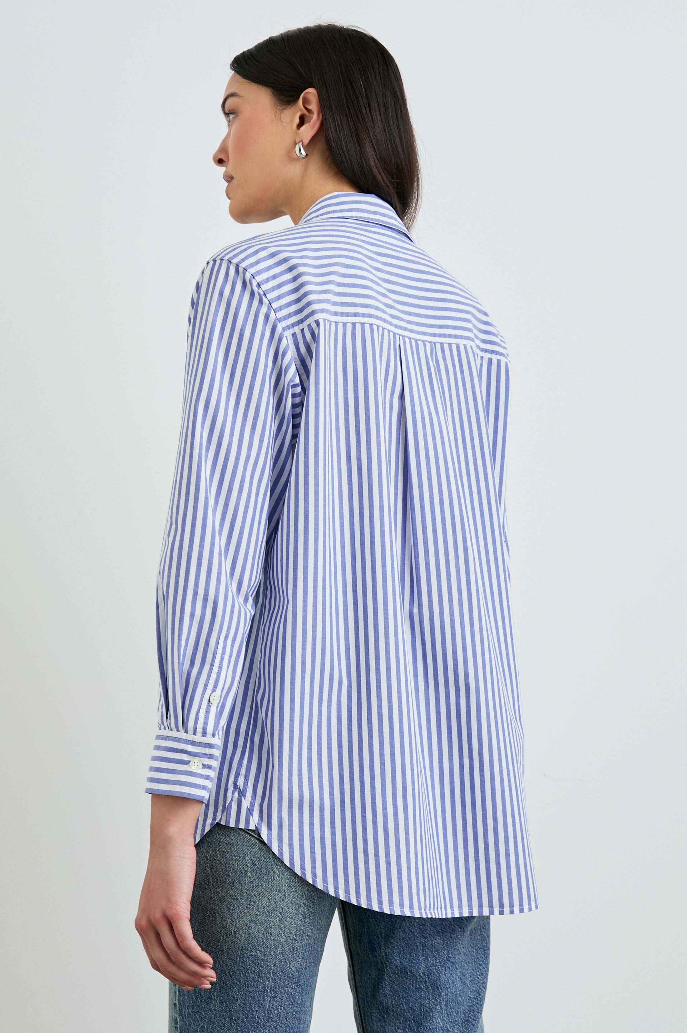 Elsa Shirt - Mariner White Stripe