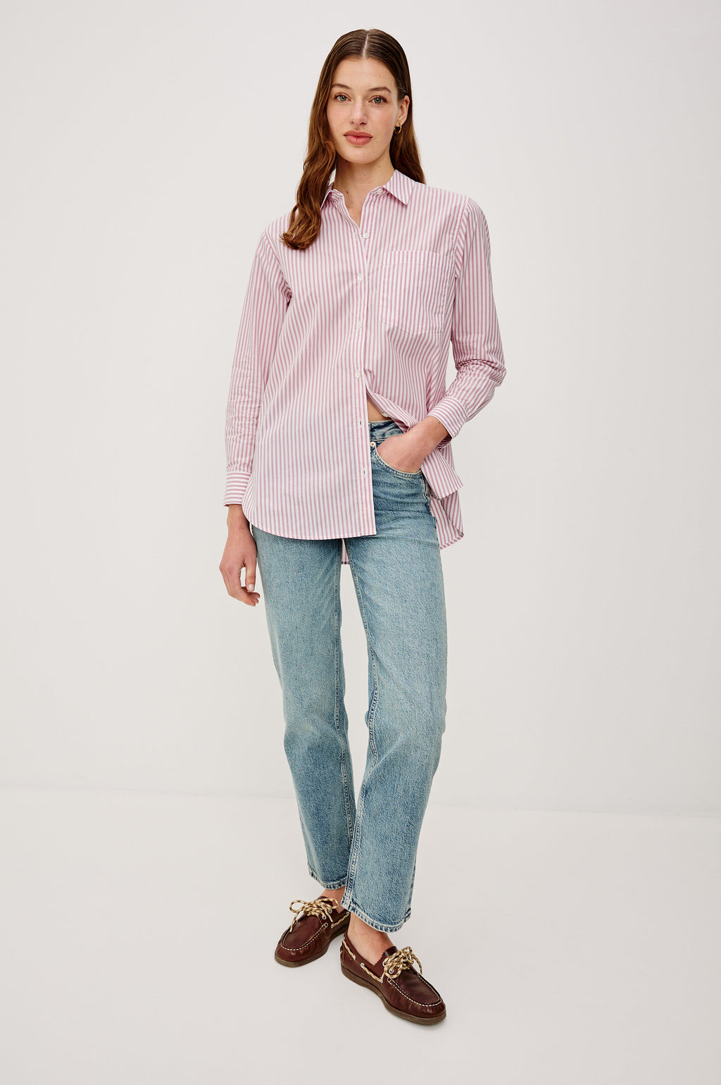 Elsa Shirt - Rose Stripe