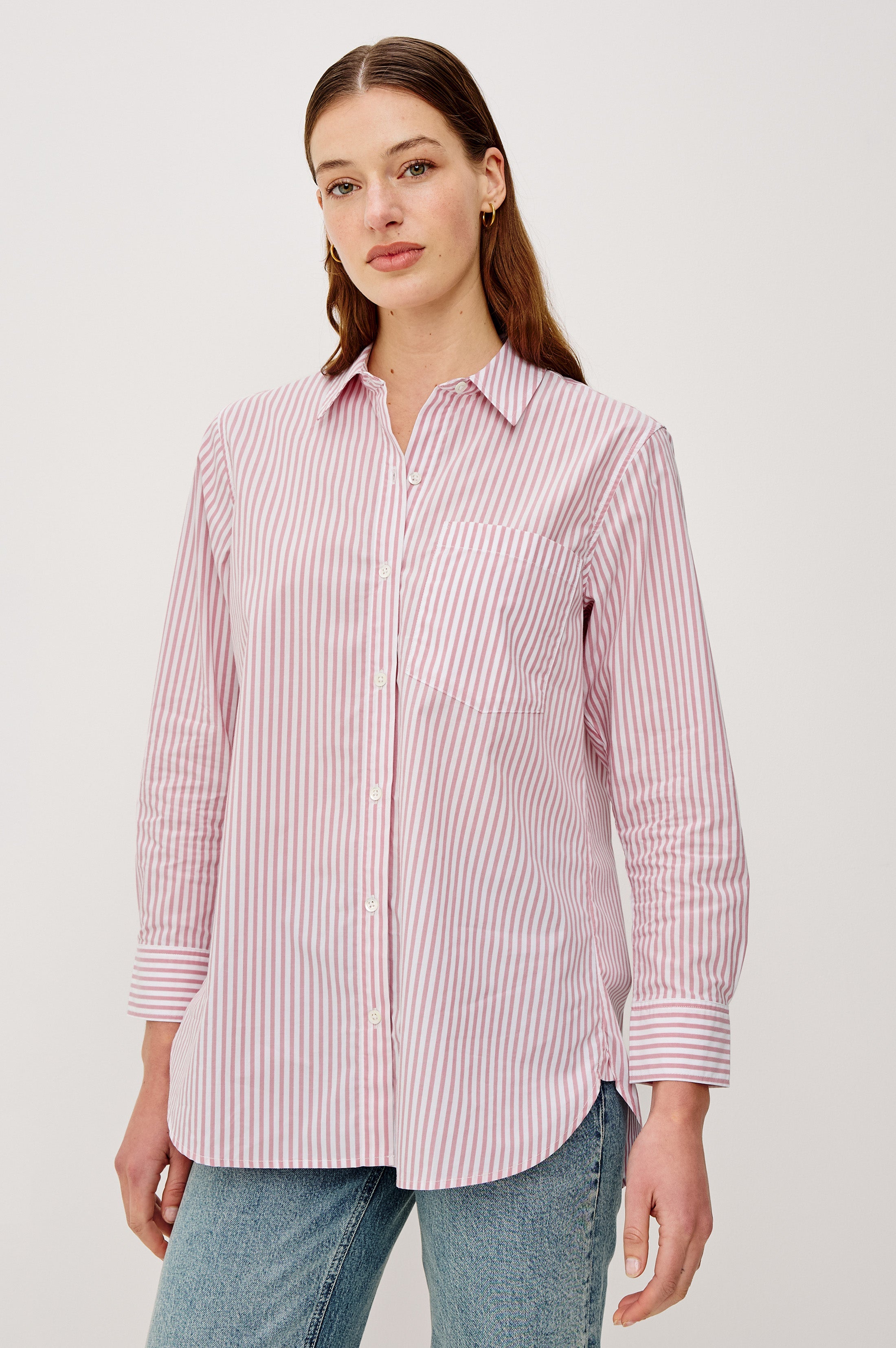Elsa Shirt - Rose Stripe