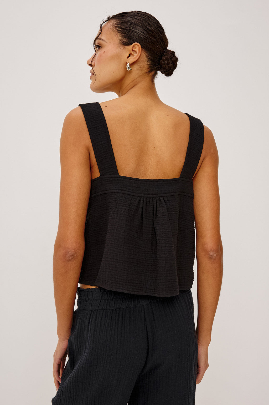Enya Top - Black Gauze