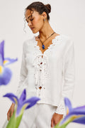 Fleur Top - White