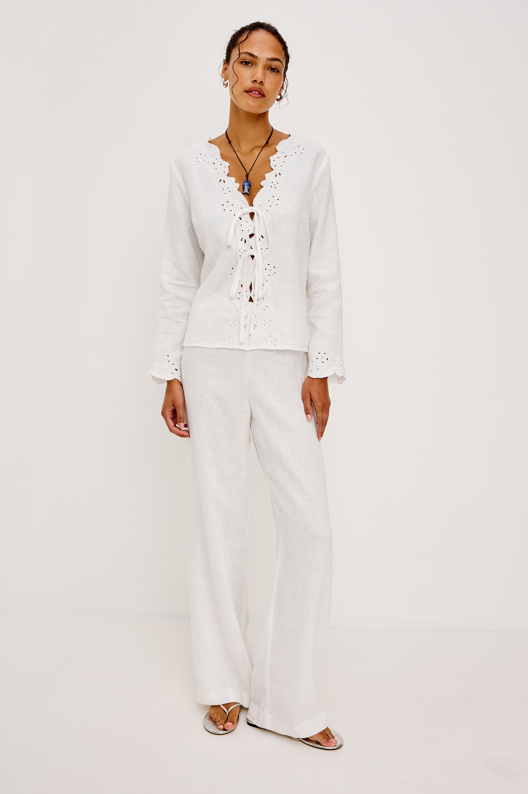 Fleur Top - White