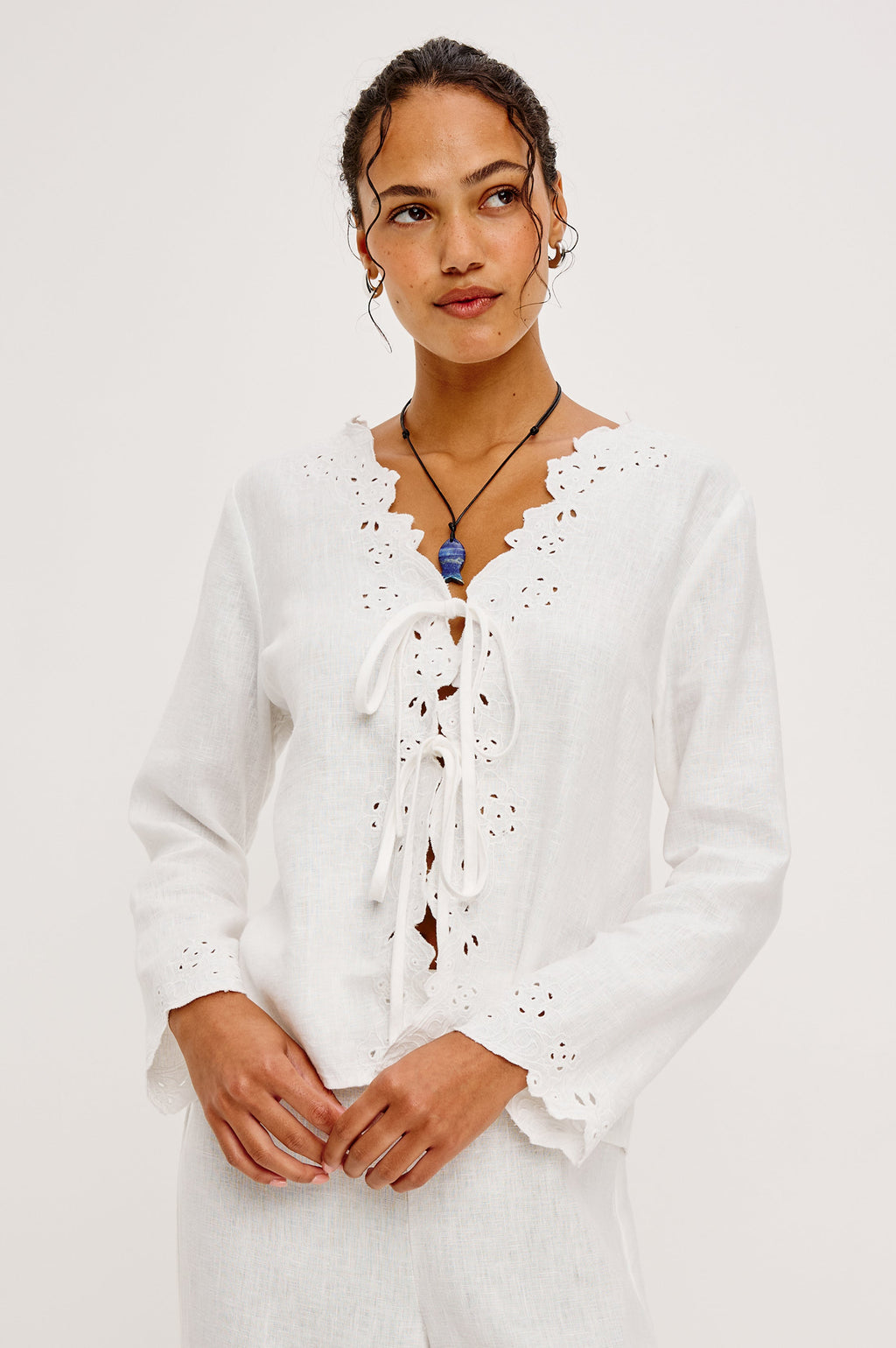 Fleur Top - White