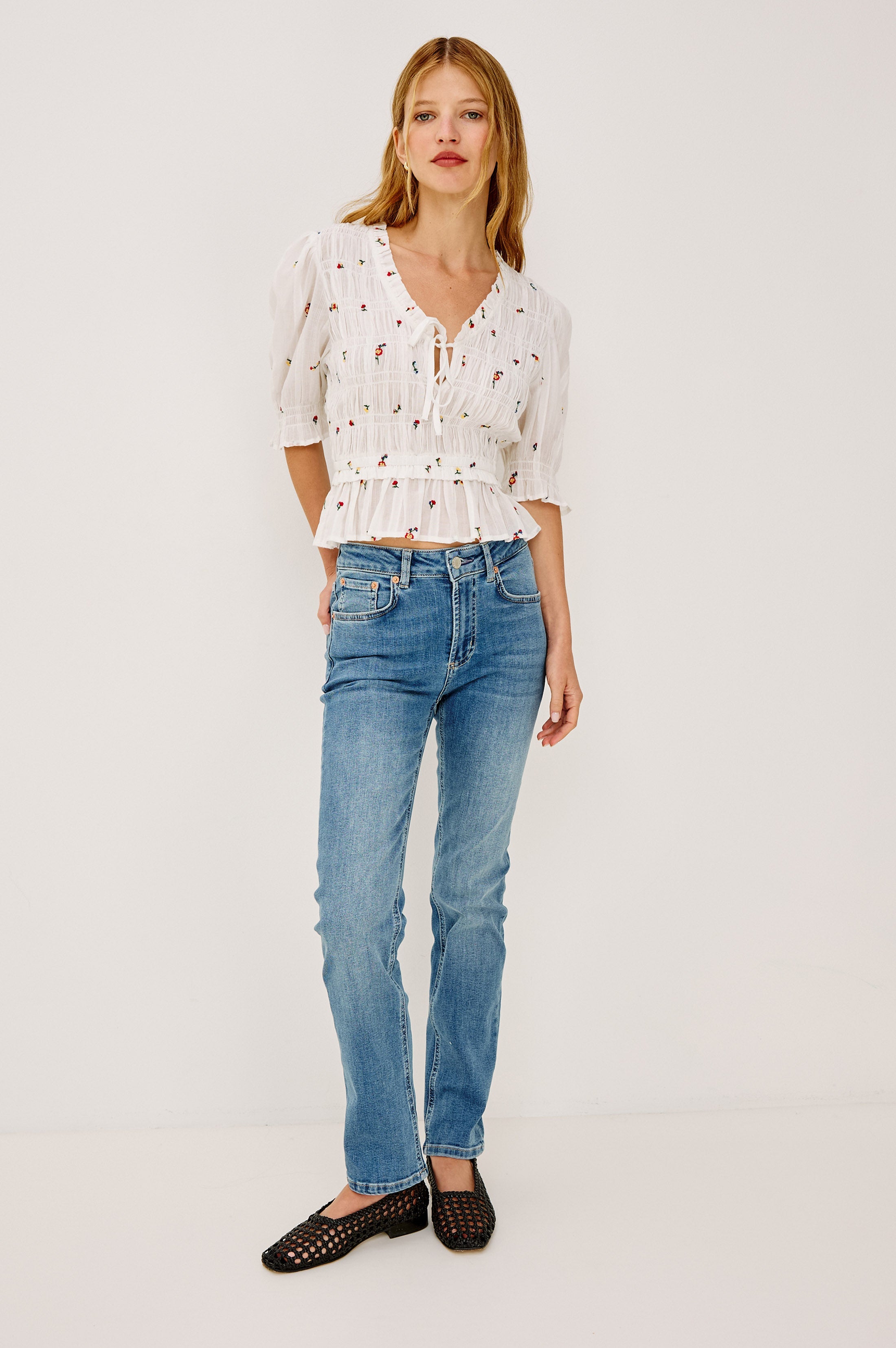 Fontaine Top - Wildflowers Embroidery