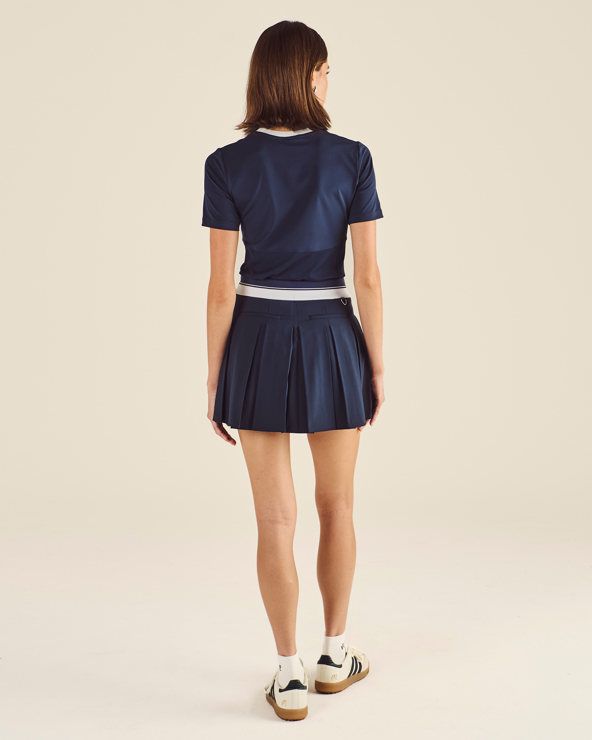 Studio Seoul Logo Banding Pleated Skirt