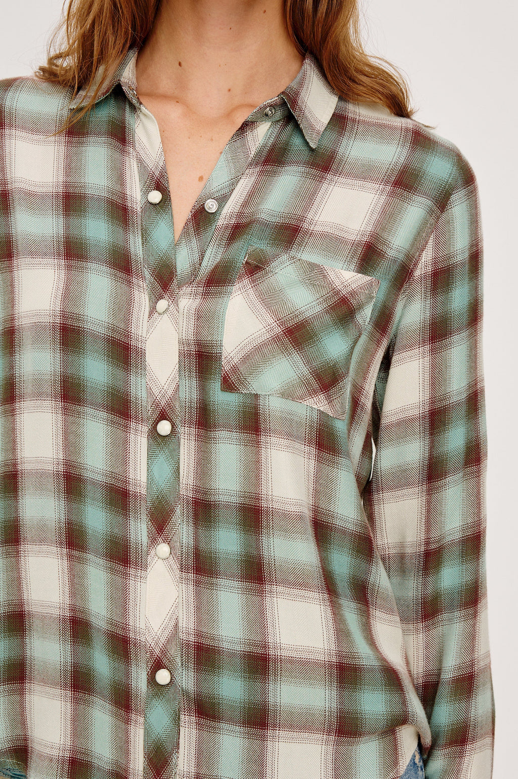 Hunter Shirt - Birch Olive Teal