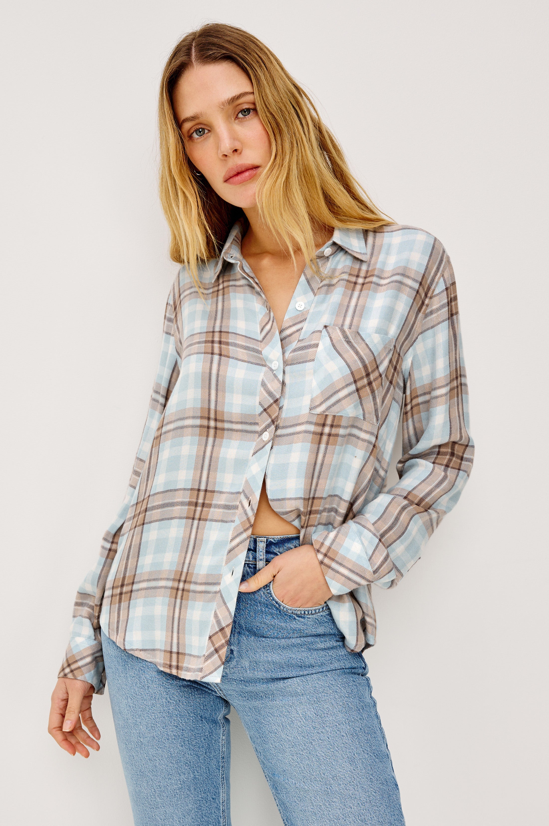 Hunter Shirt - Chambray Ivory Dune