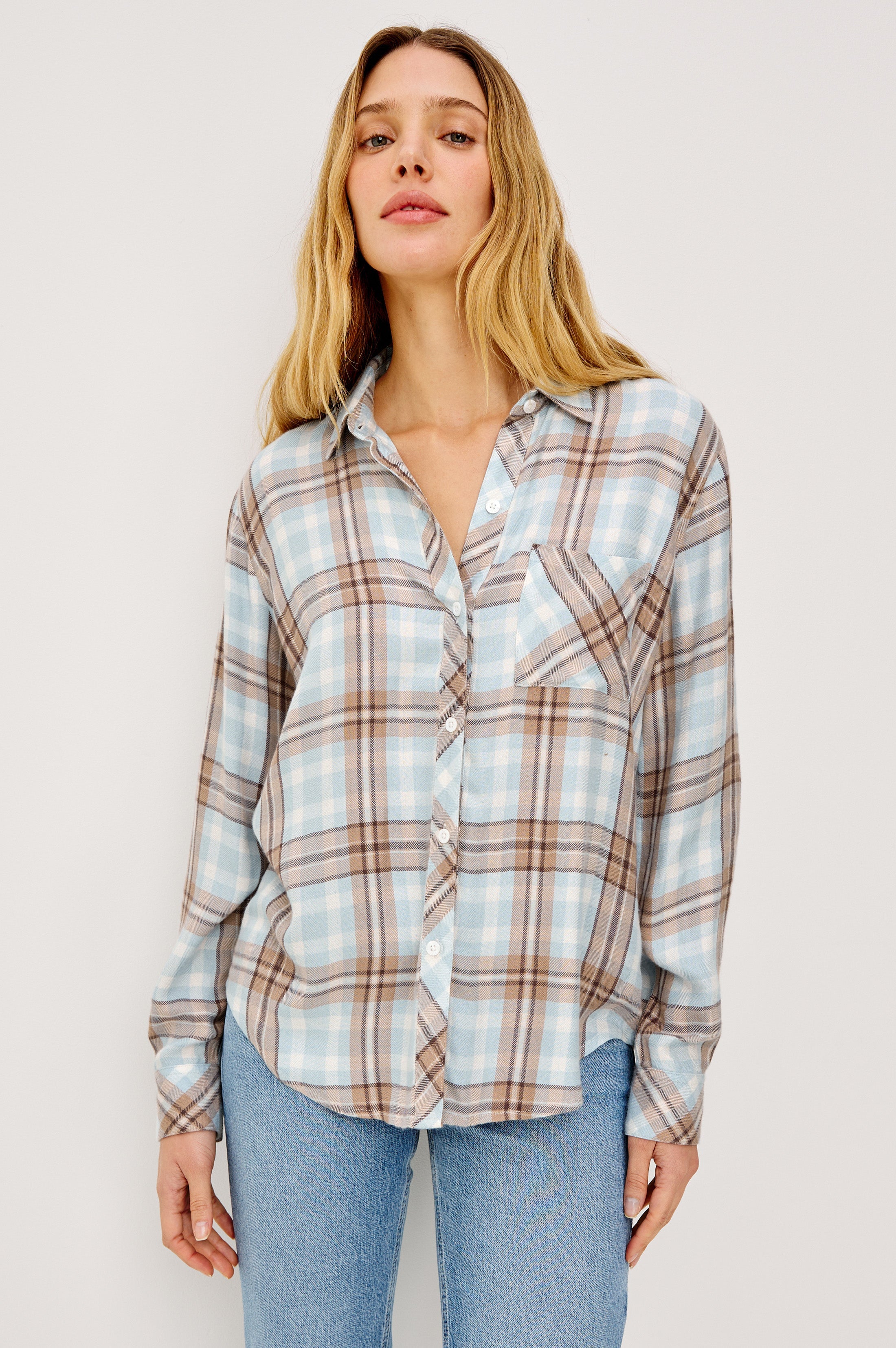Hunter Shirt - Chambray Ivory Dune
