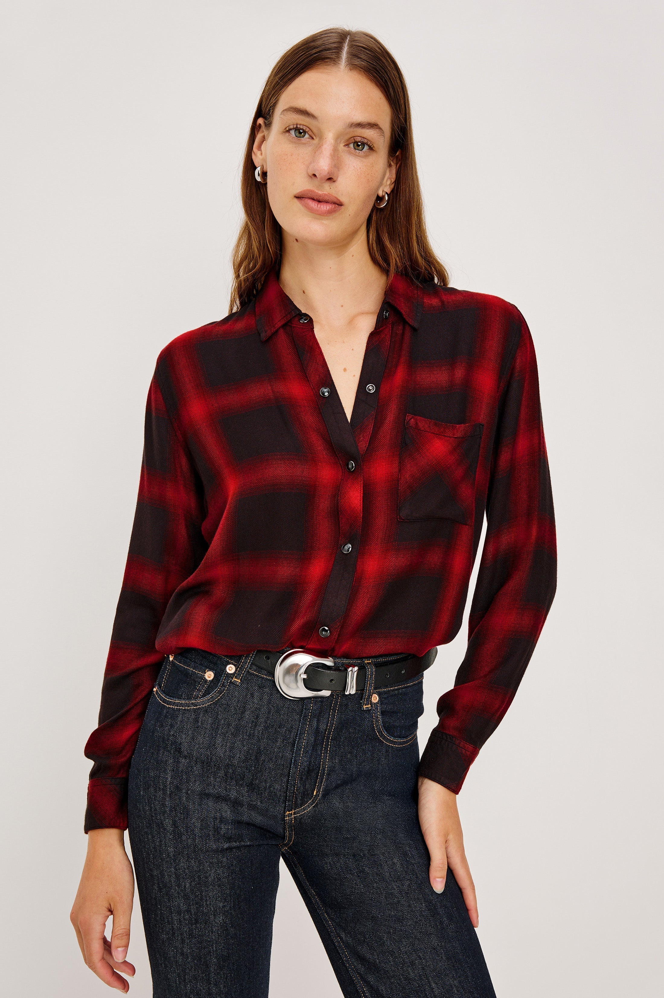 Hunter Shirt - Diffused Cardinal Black