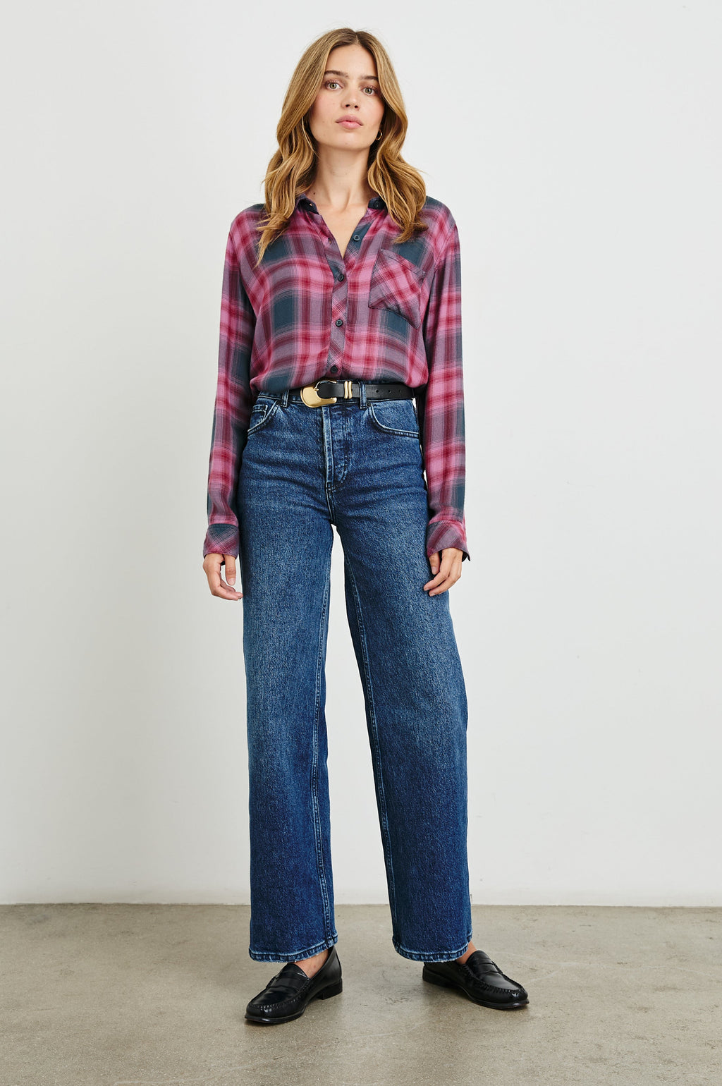 Hunter Shirt - Dusty Mauve Evergreen