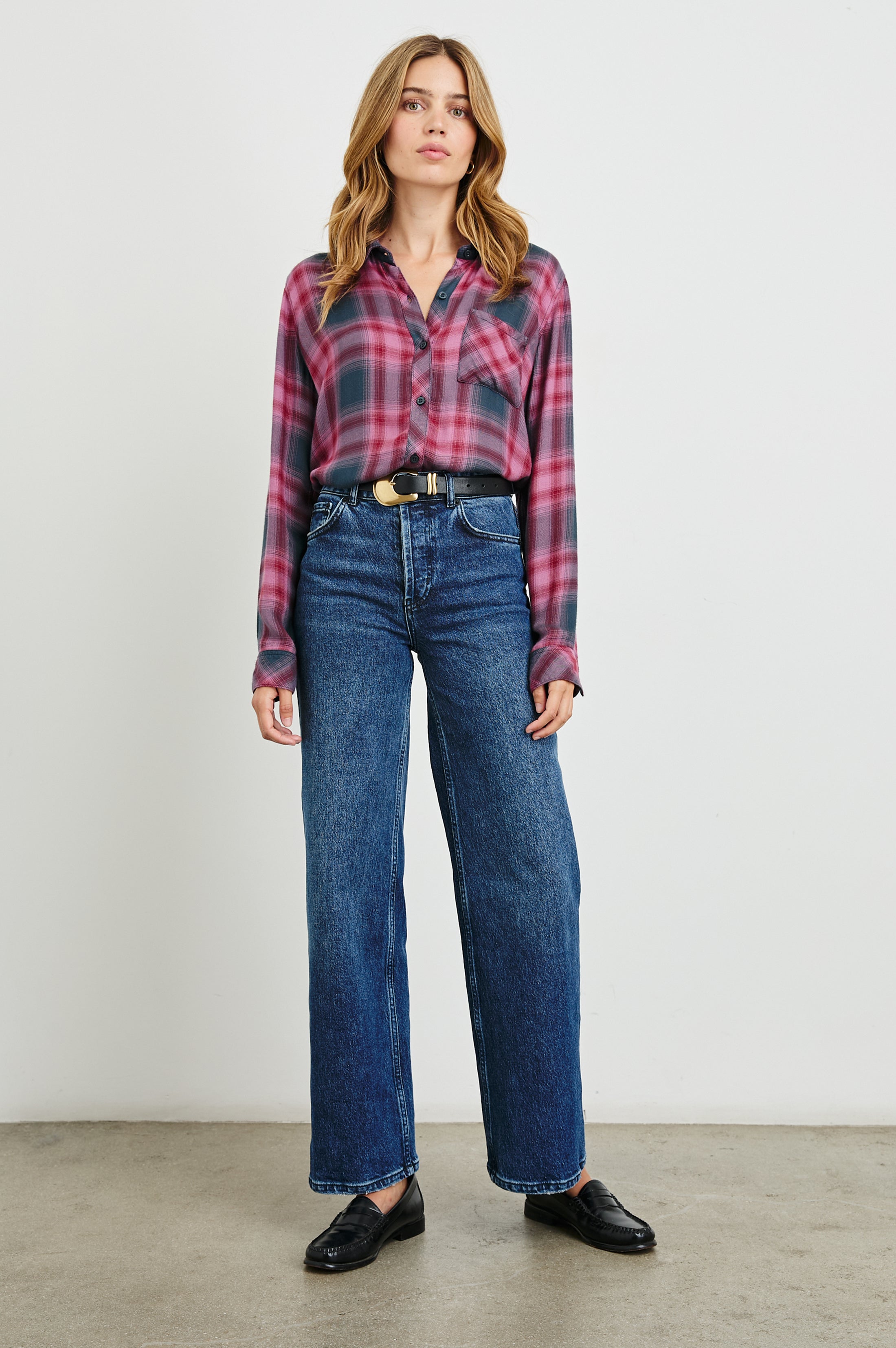 Hunter Shirt - Dusty Mauve Evergreen