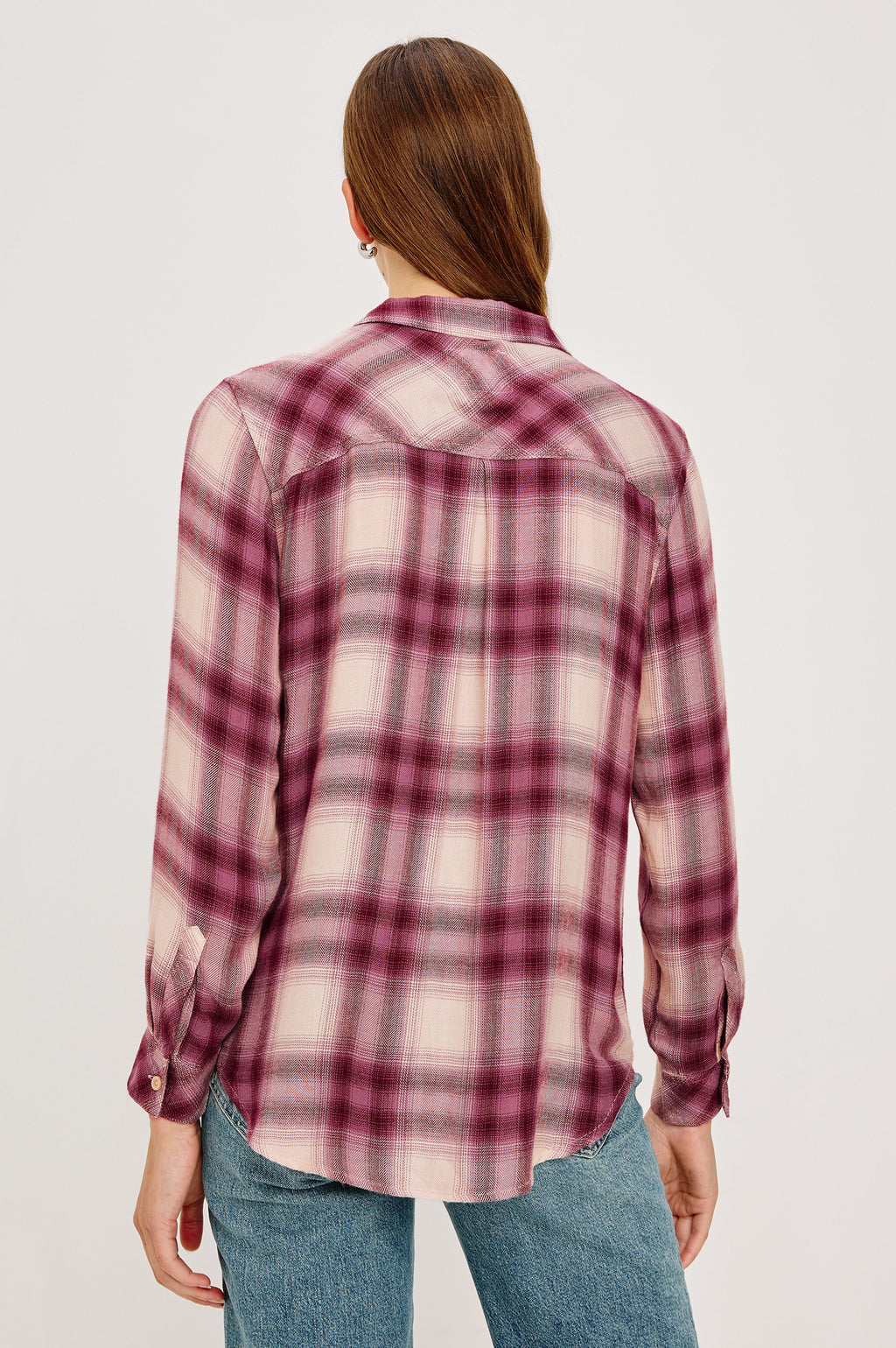 Hunter Shirt - Faded Plum Ivory