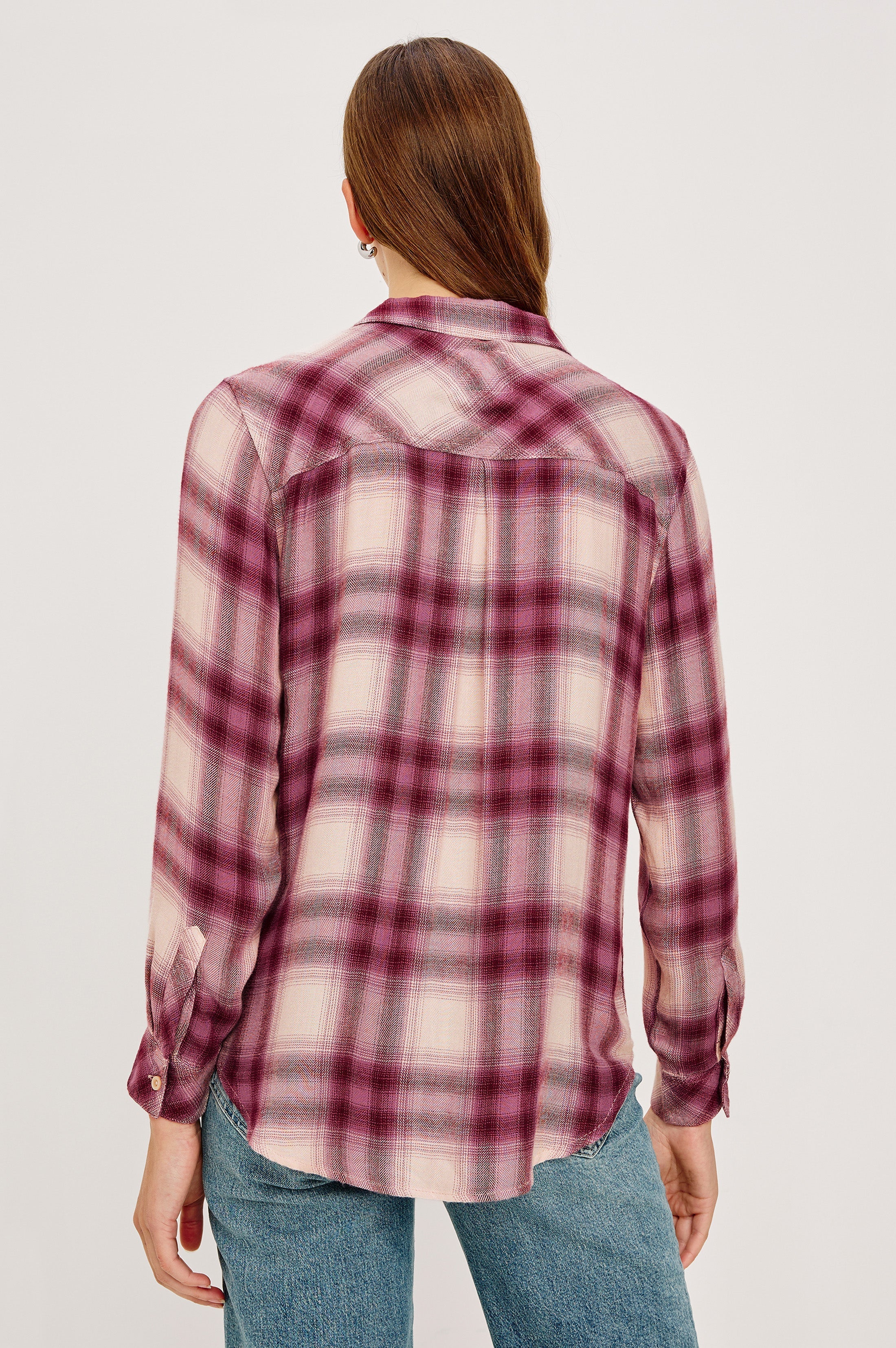 Hunter Shirt - Faded Plum Ivory