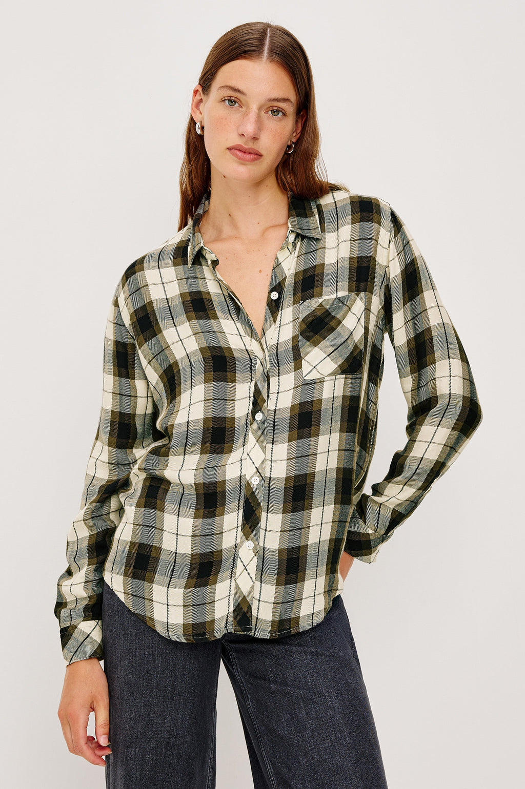 Hunter Shirt - Ivory Olive Ash