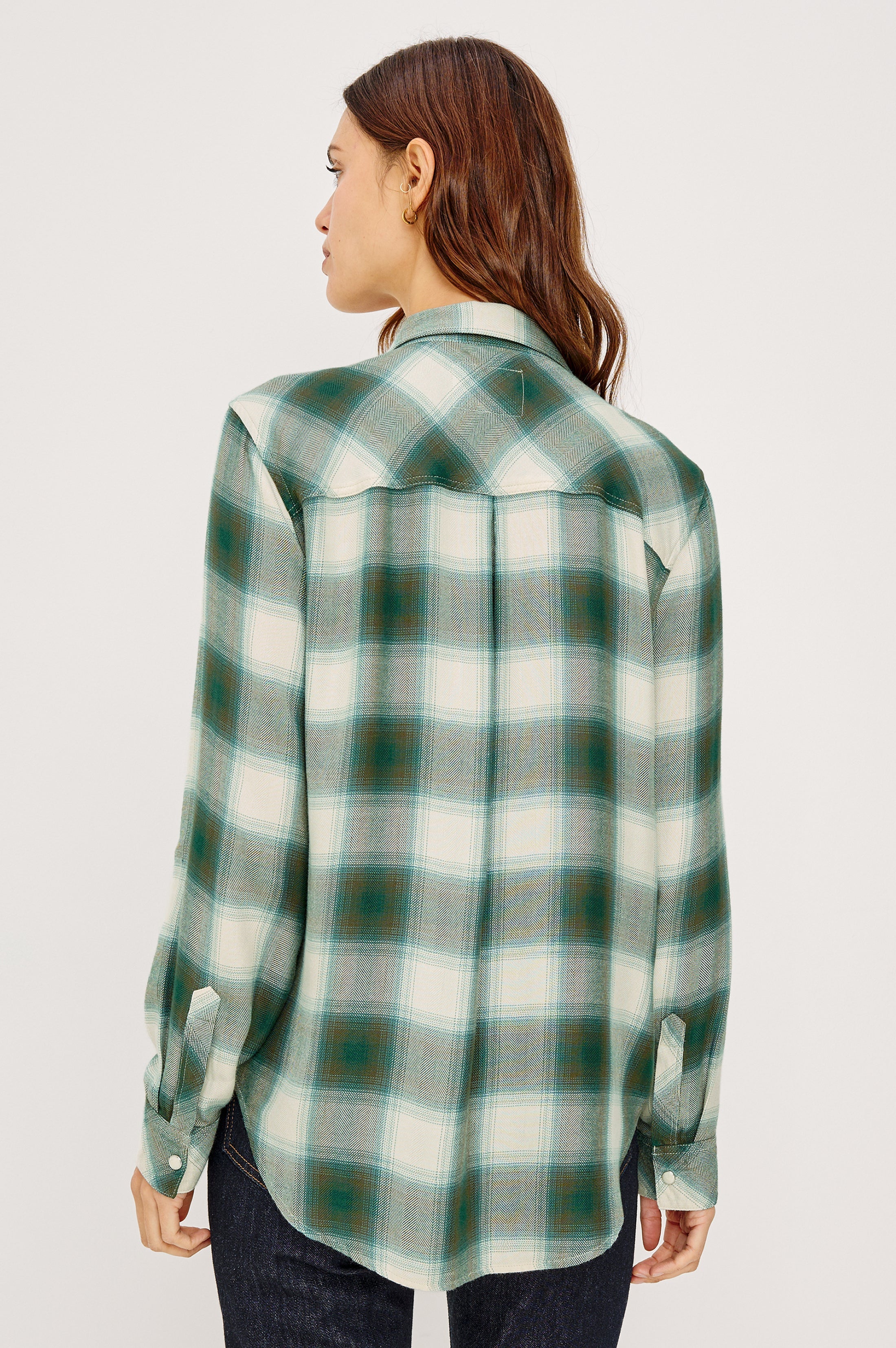 Hunter Shirt - Ivory Olive Teal