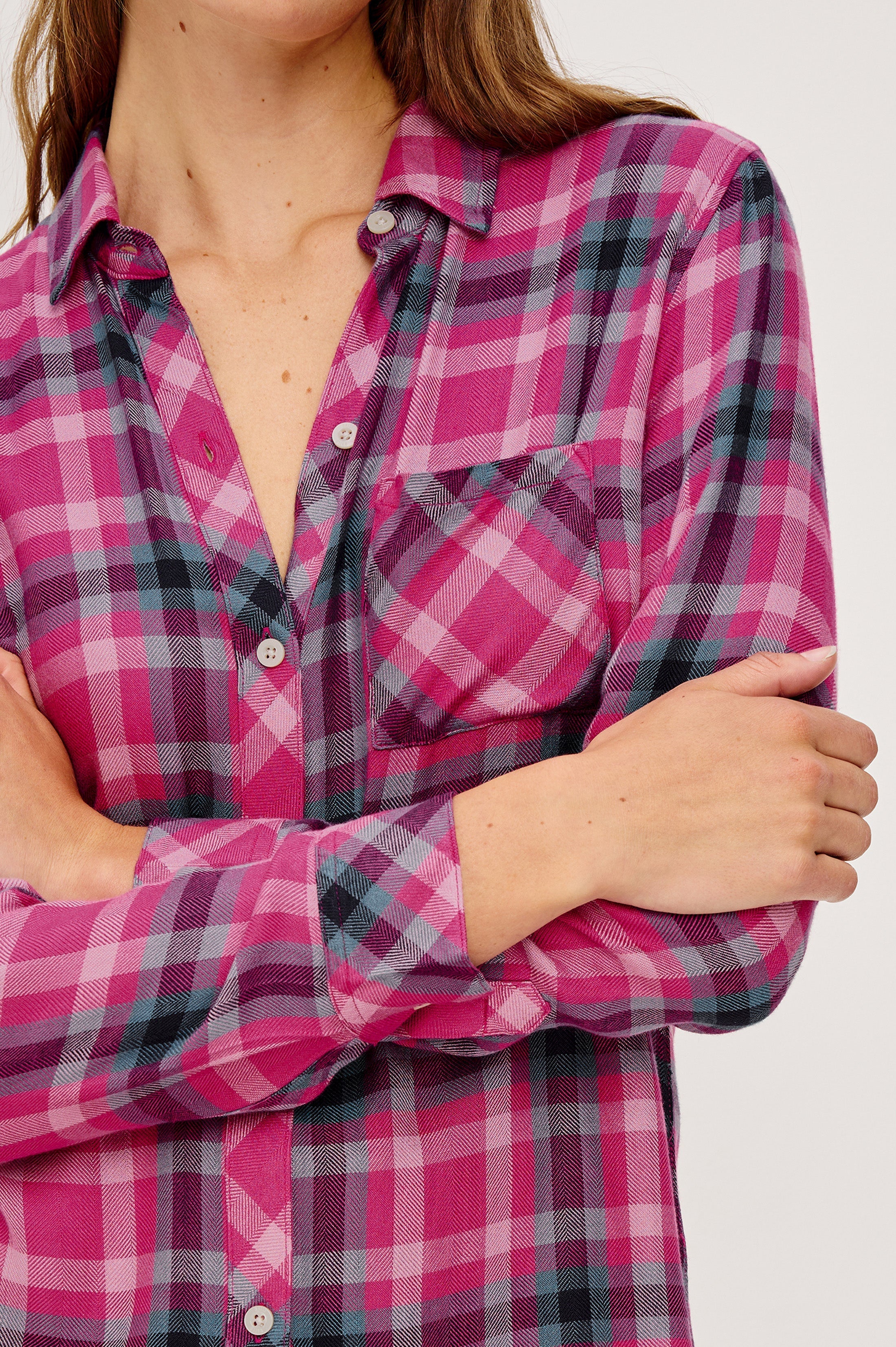Hunter Shirt - Magenta Stone Blue